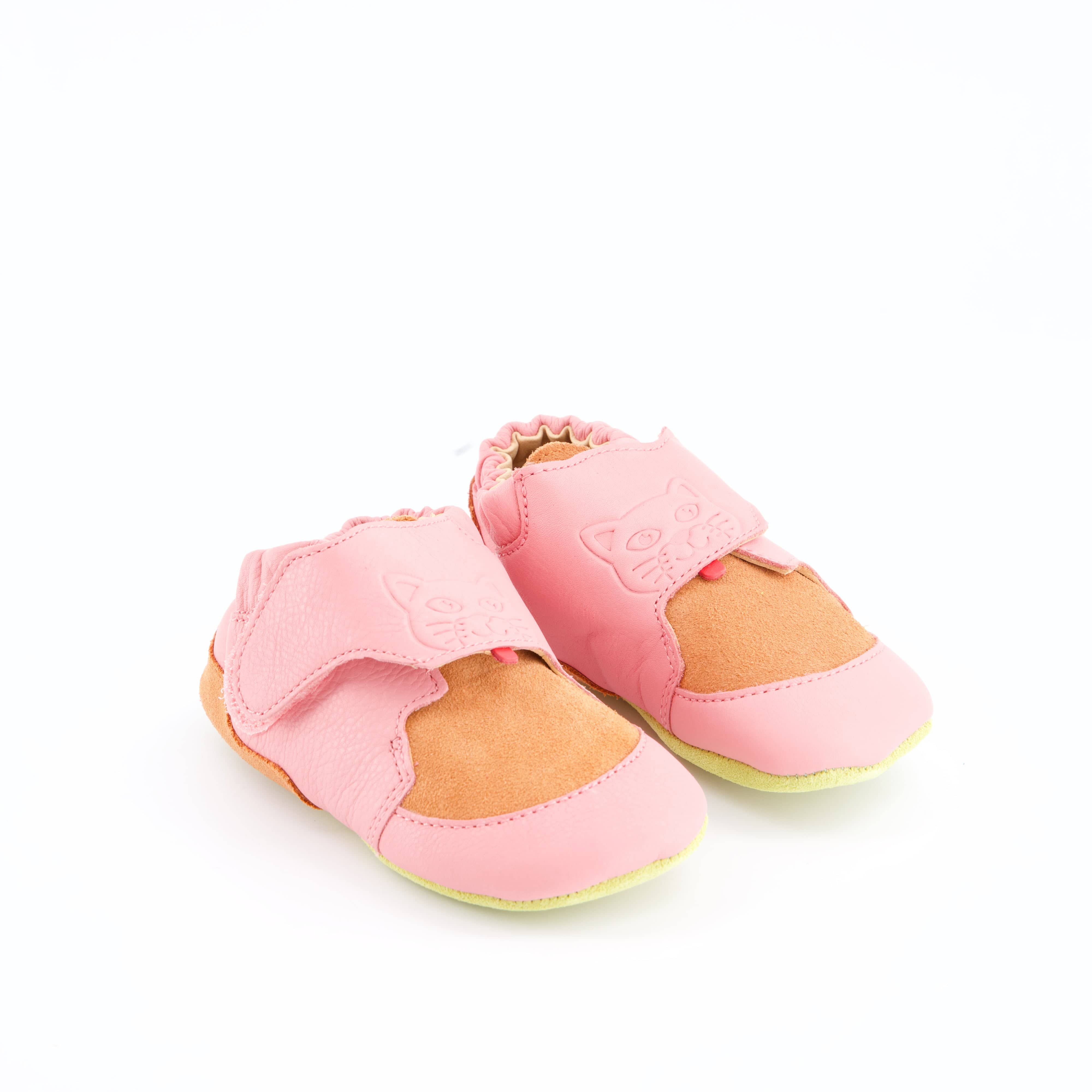 Affenzahn Burschenschuhe - Hausschuh Hausschuh Krabbelschuh Leder Crawly Katze