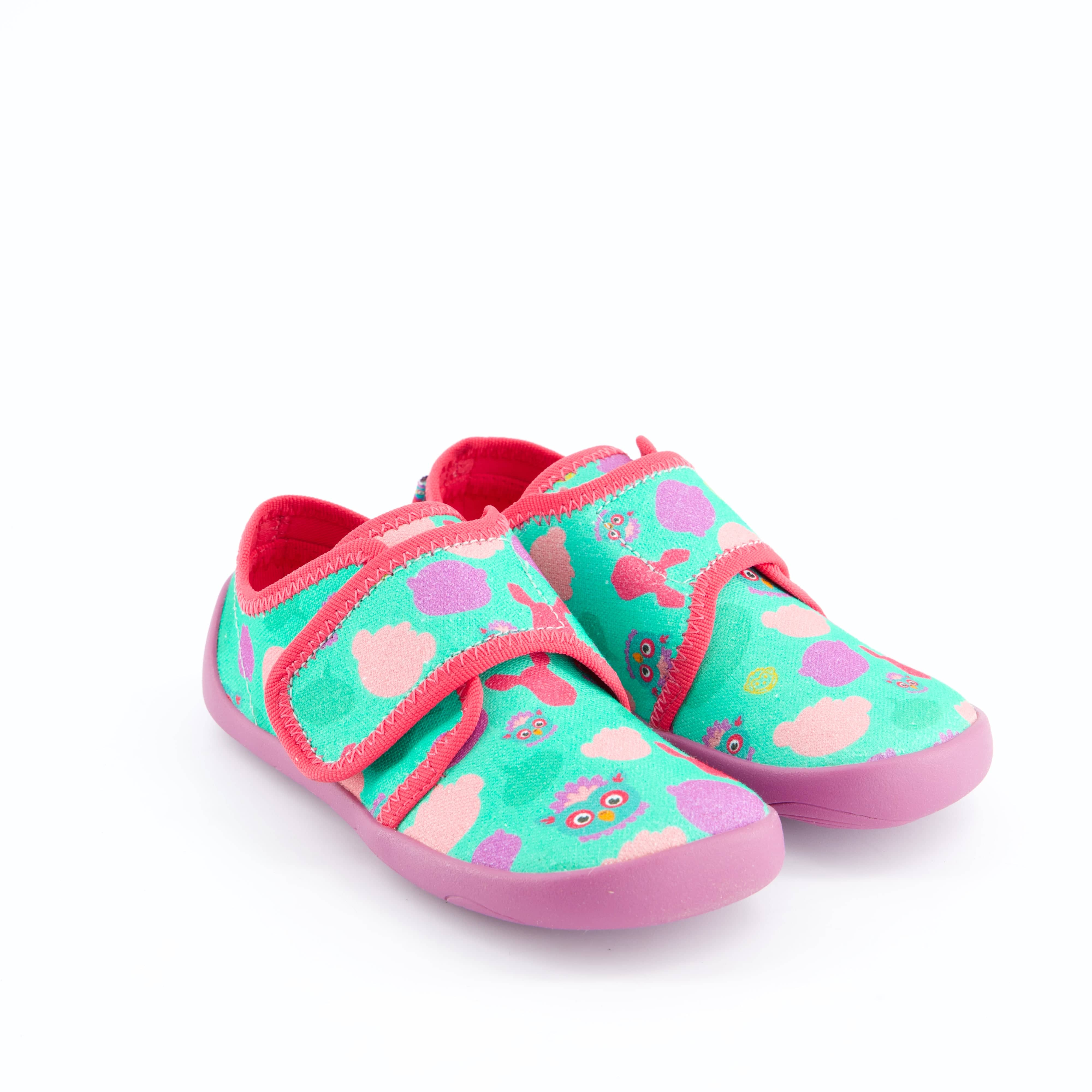 Affenzahn Mädchenschuhe - Hausschuh Hausschuh Hausschuh Baumwolle Movy Eule