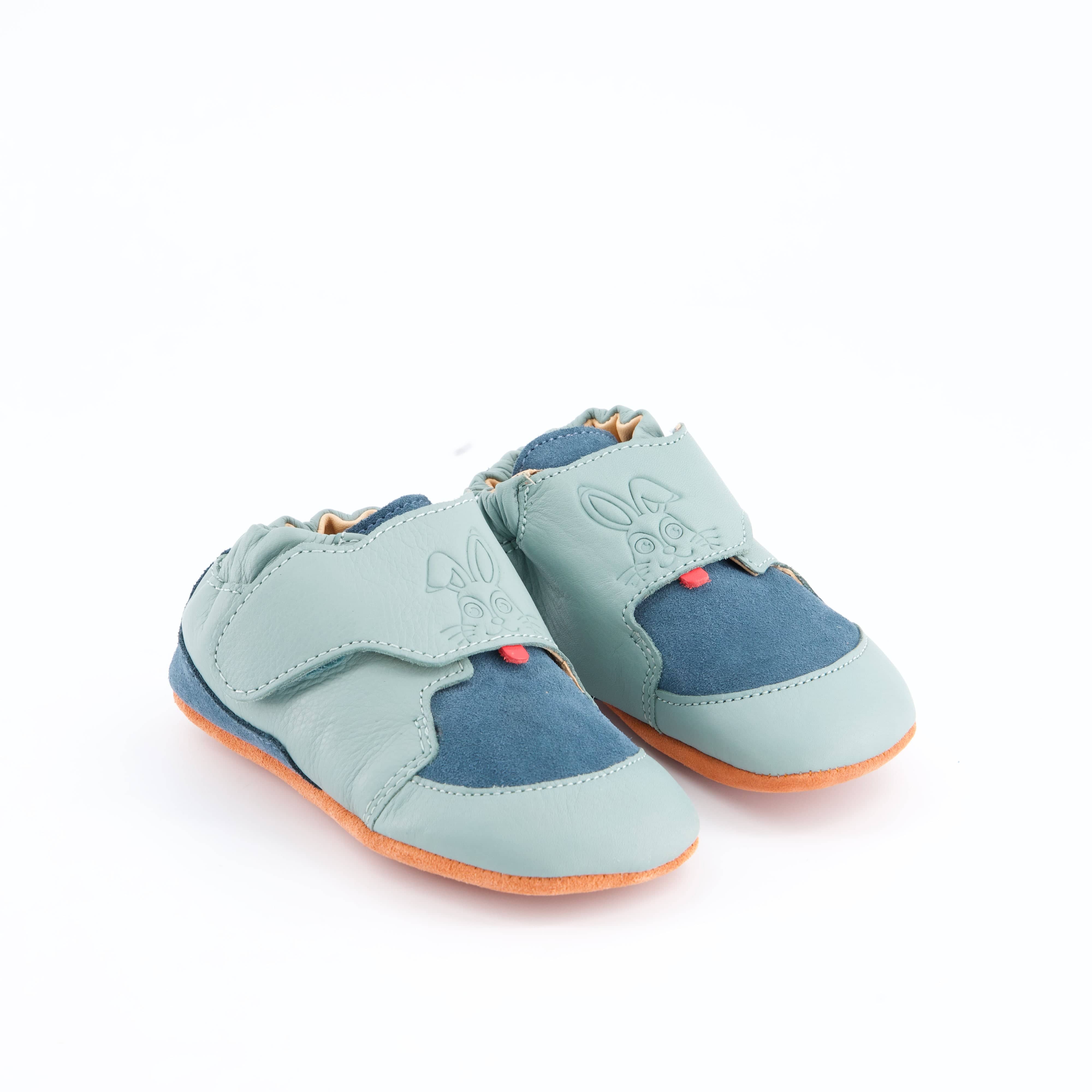 Affenzahn Mädchenschuhe - Hausschuh Hausschuh Krabbelschuh Leder Crawly Hase