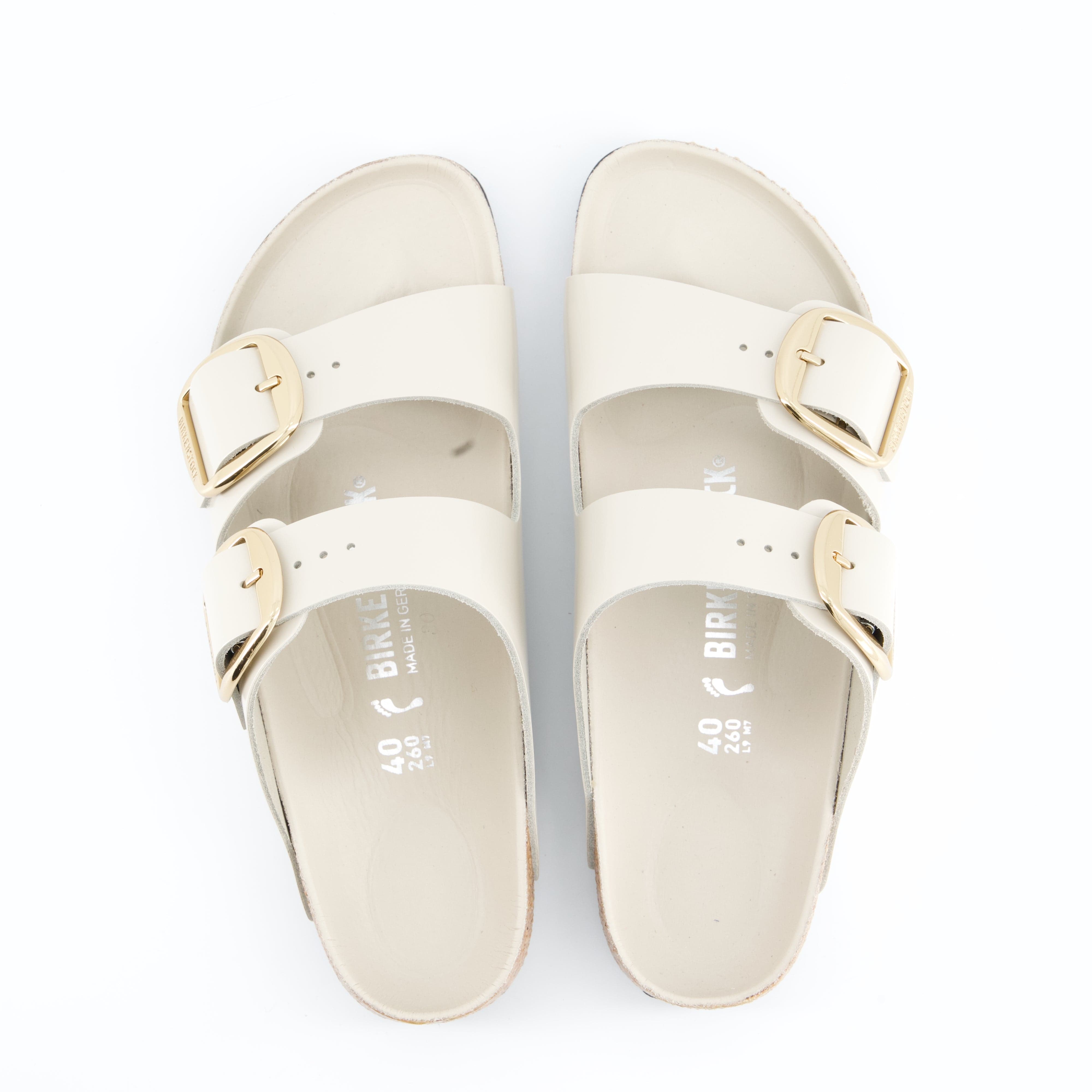 BIRKENSTOCK Damenschuhe - Pantoffel Pantoffel Arizona Big Buckle Natural Leather Paten