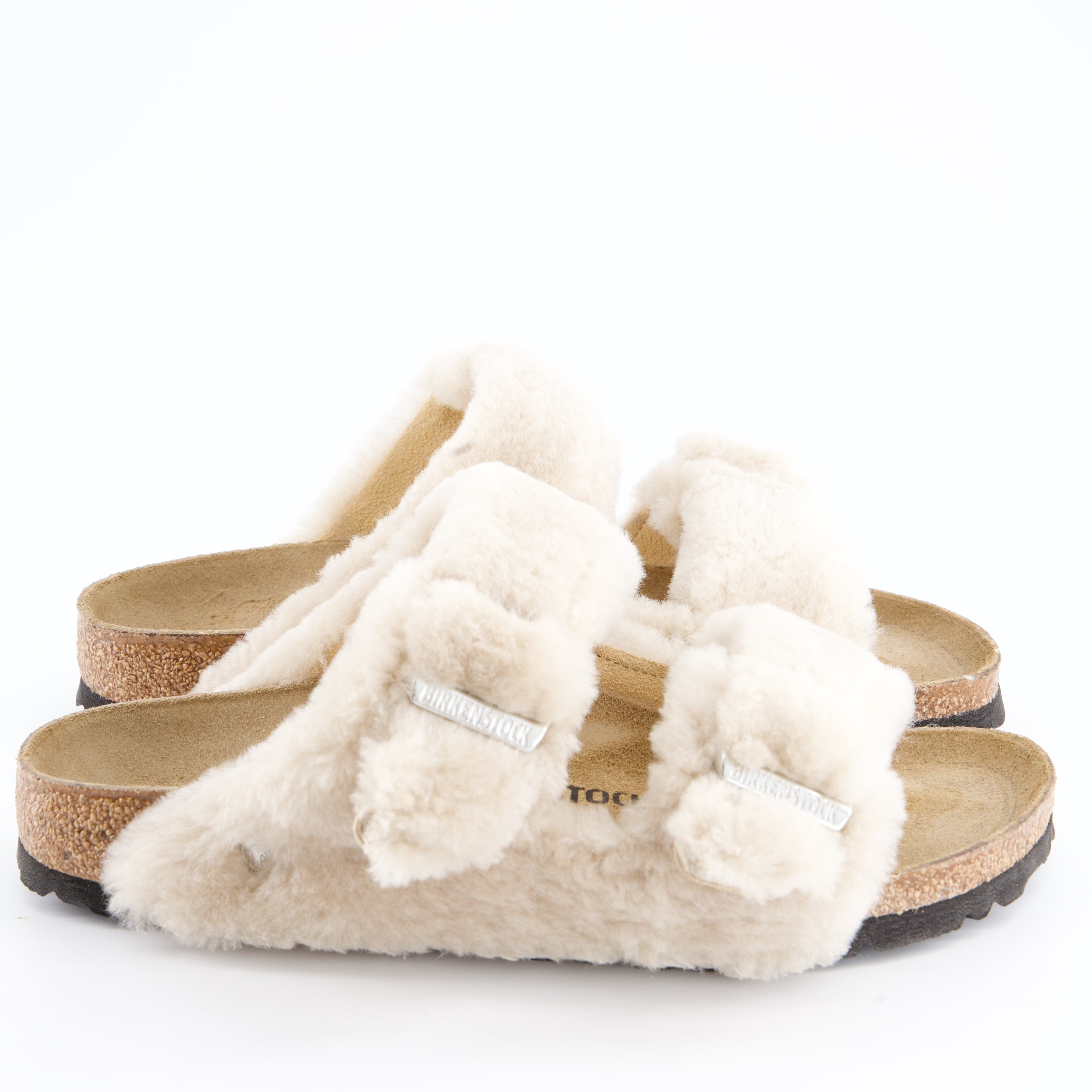 BIRKENSTOCK Damenschuhe - Pantoffel Pantoffel Arizona Shearling Rivet Logo OS Fur(anim