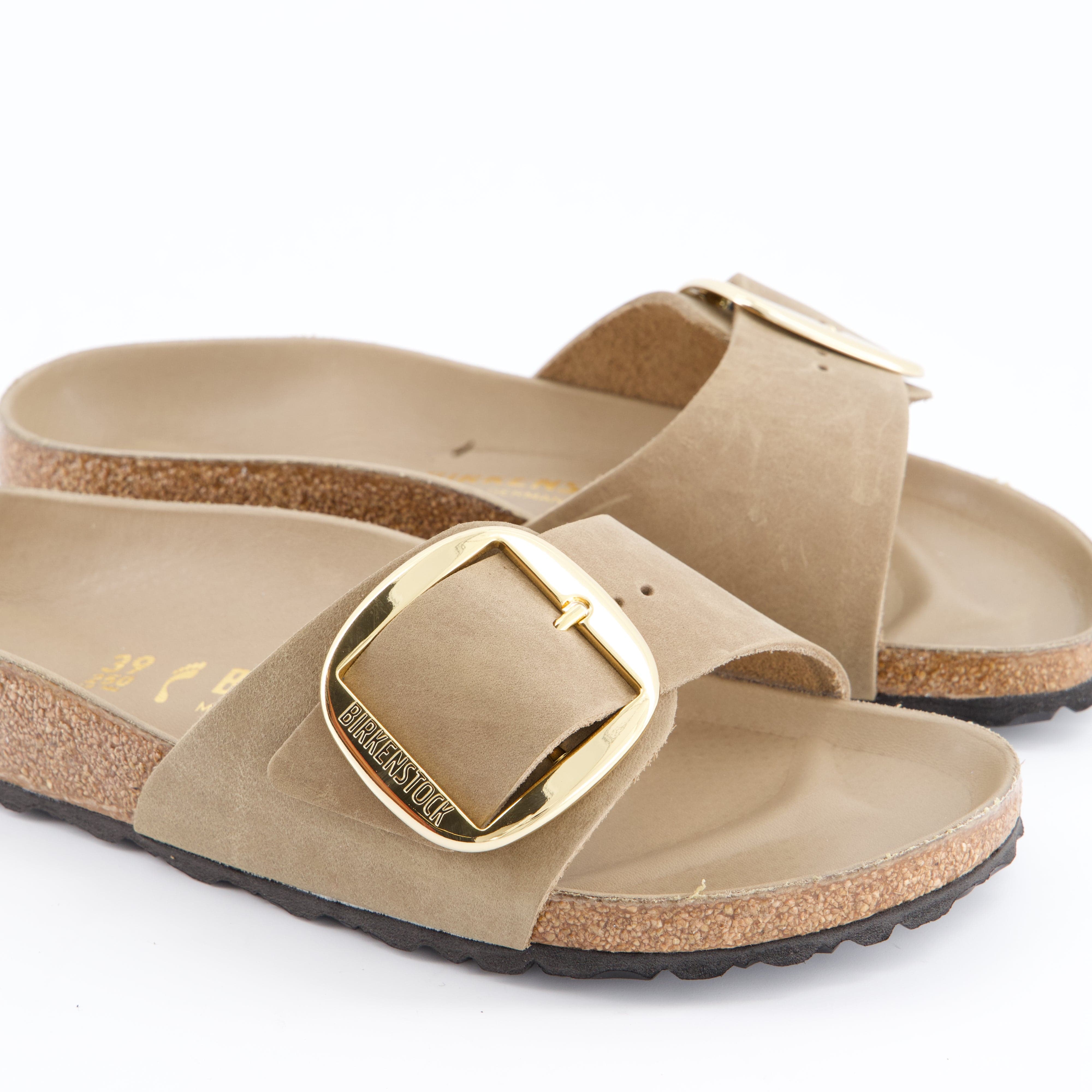 BIRKENSTOCK Damenschuhe - Pantoffel Pantoffel Madrid Big Buckle Natural Leather Oiled