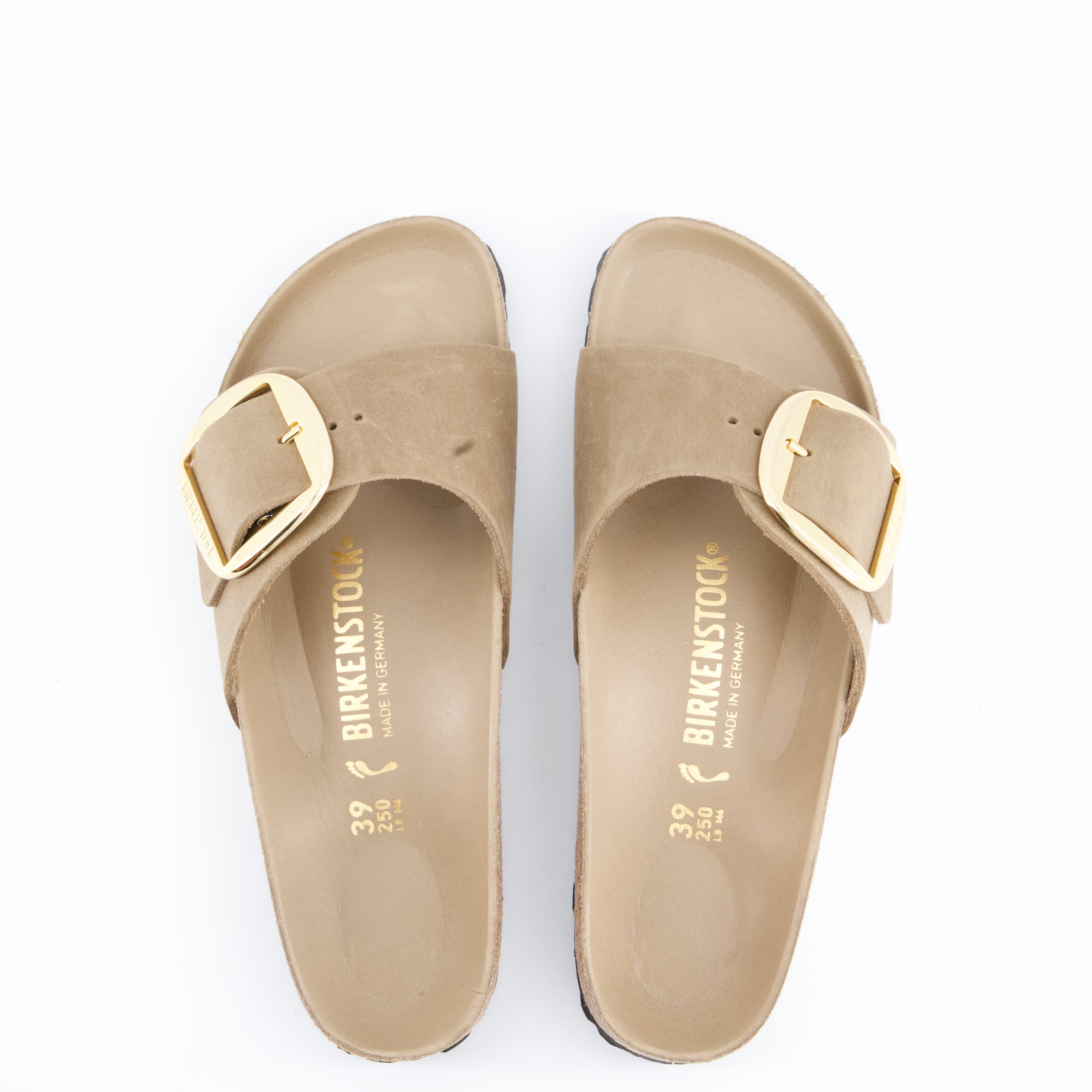 BIRKENSTOCK Damenschuhe - Pantoffel Pantoffel Madrid Big Buckle Natural Leather Oiled