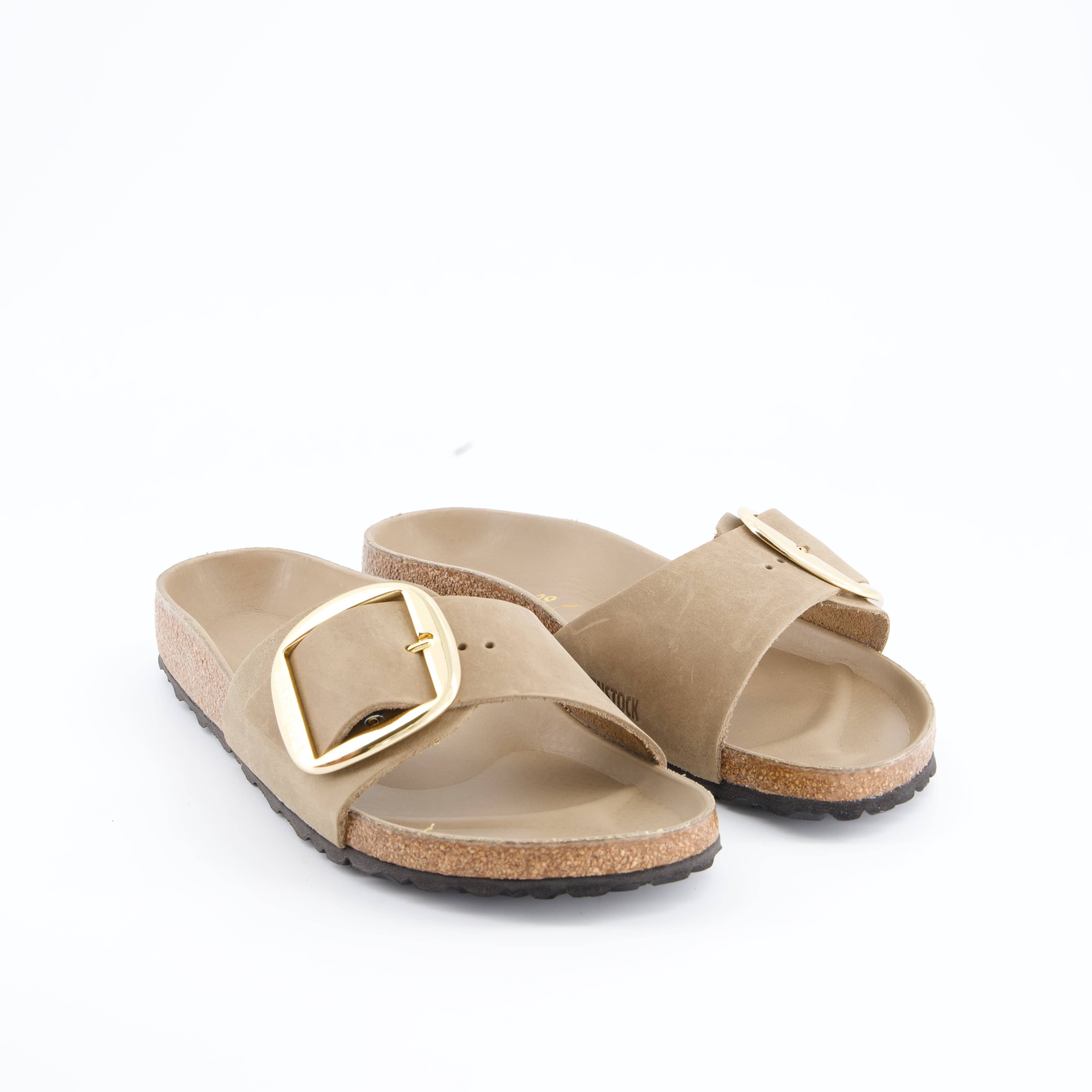 BIRKENSTOCK Damenschuhe - Pantoffel Pantoffel Madrid Big Buckle Natural Leather Oiled