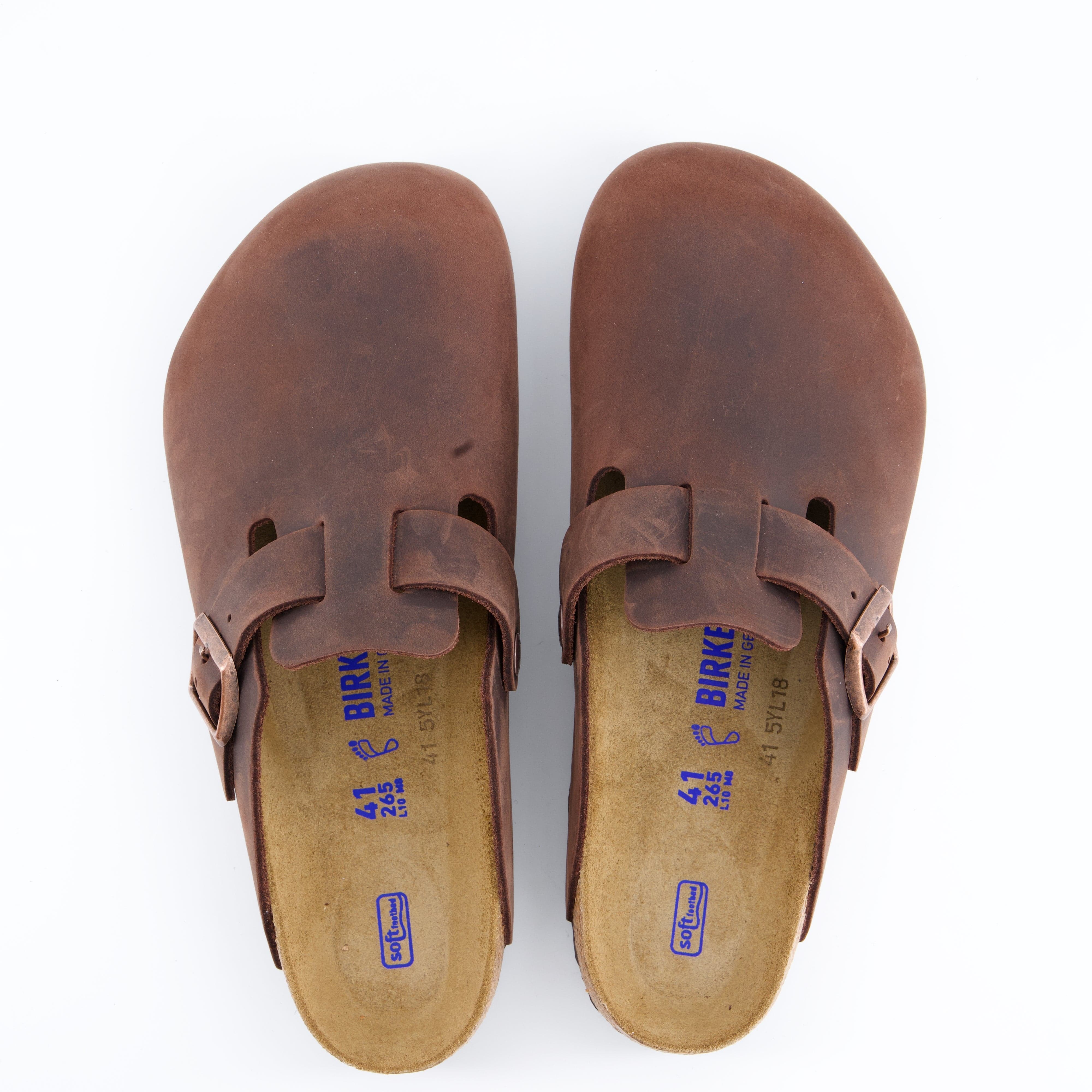 BIRKENSTOCK Herrenschuh - Pantoffel Pantoffel Boston Soft Footbed Natural Leather Oile