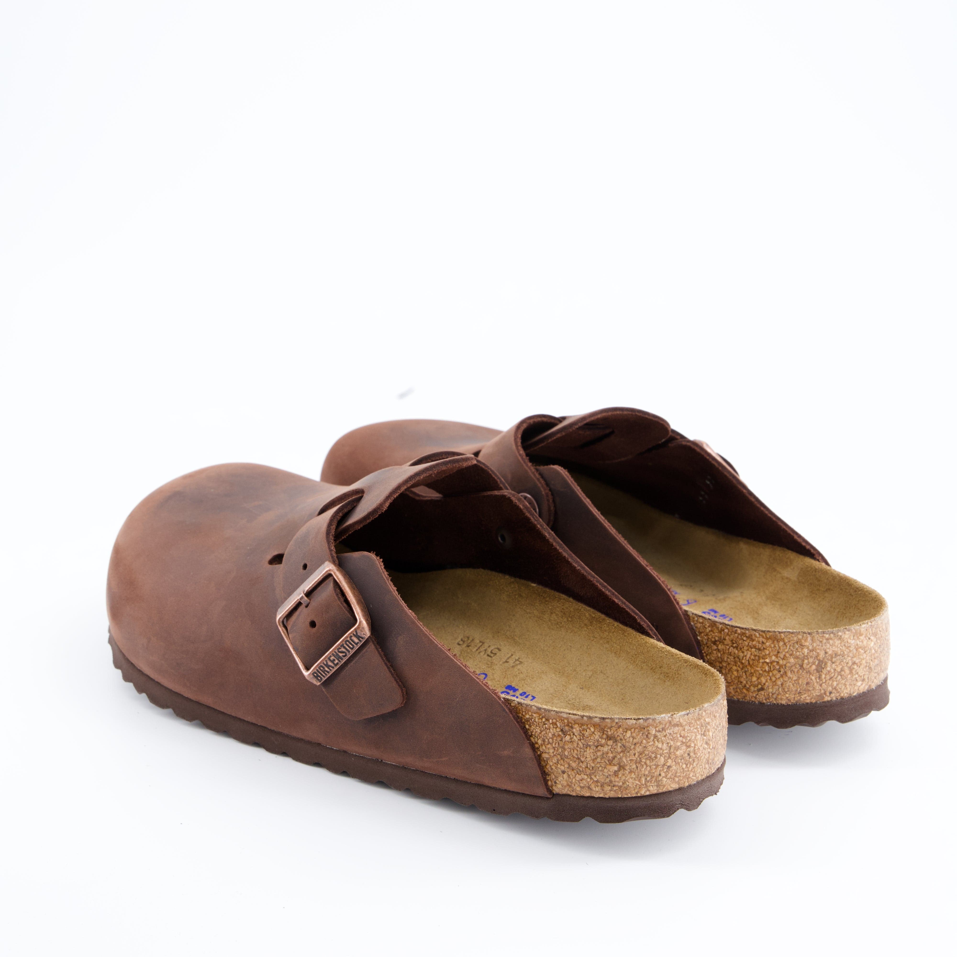 BIRKENSTOCK Herrenschuh - Pantoffel Pantoffel Boston Soft Footbed Natural Leather Oile