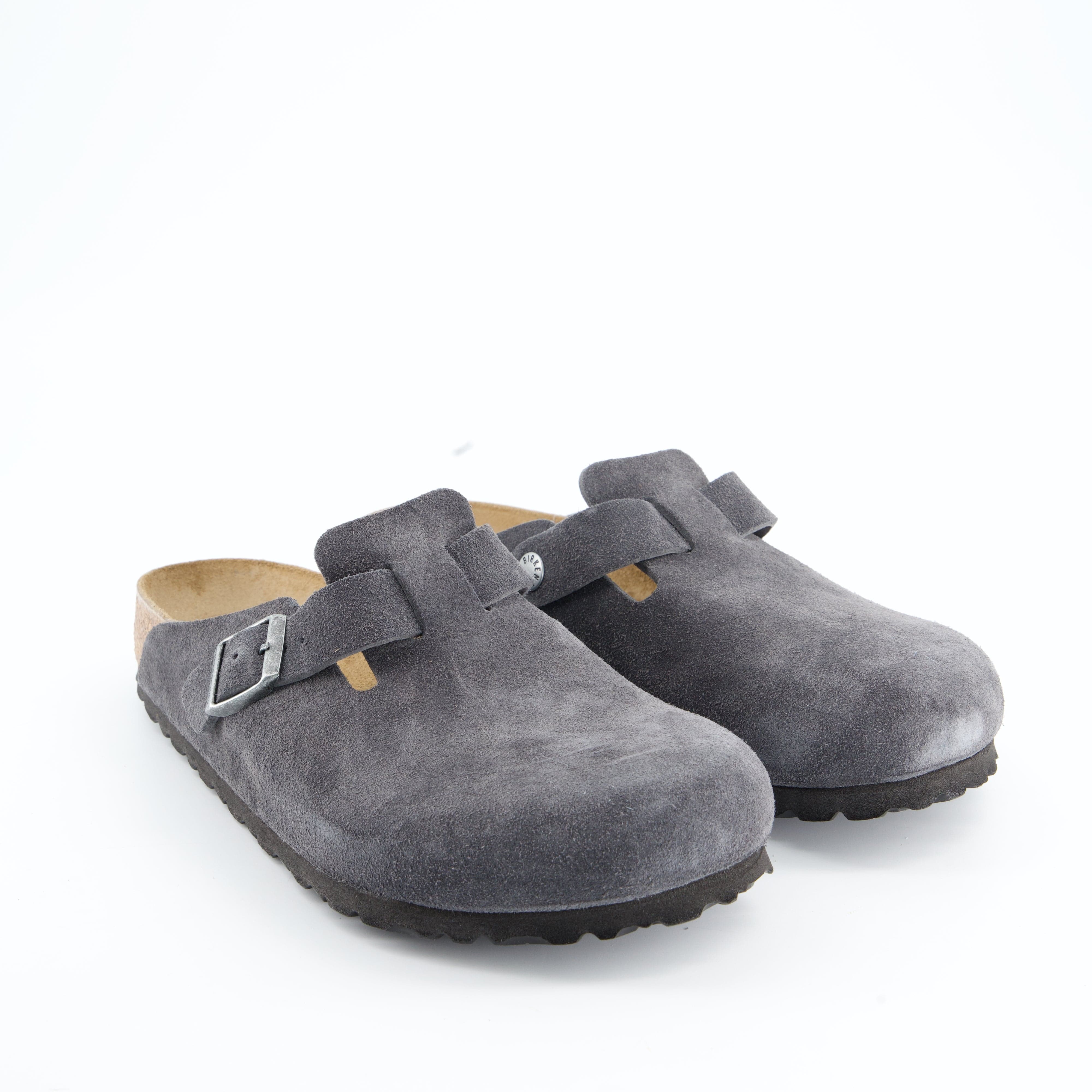 BIRKENSTOCK Herrenschuh - Pantoffel Pantoffel Boston Suede Leather