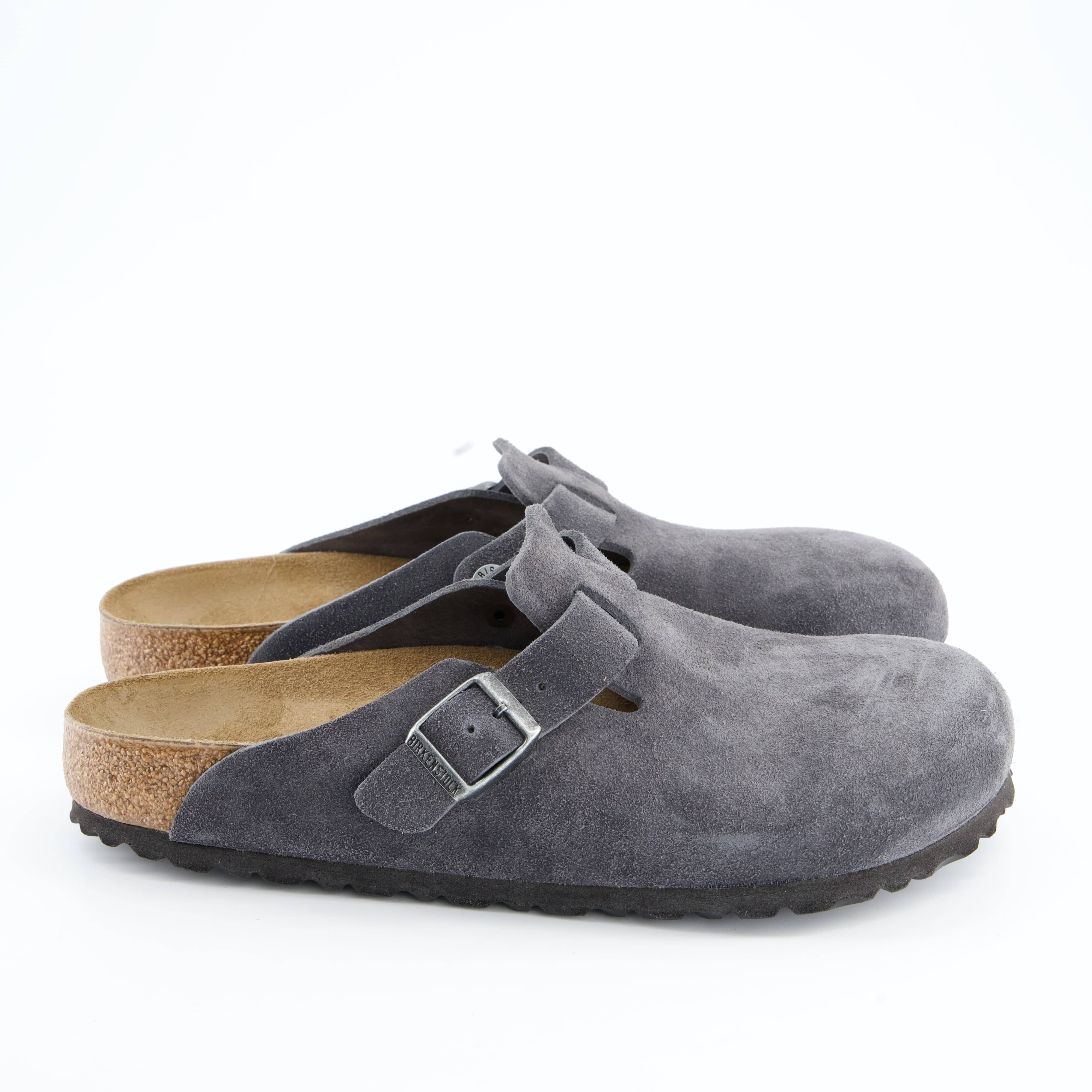 BIRKENSTOCK Herrenschuh - Pantoffel Pantoffel Boston Suede Leather