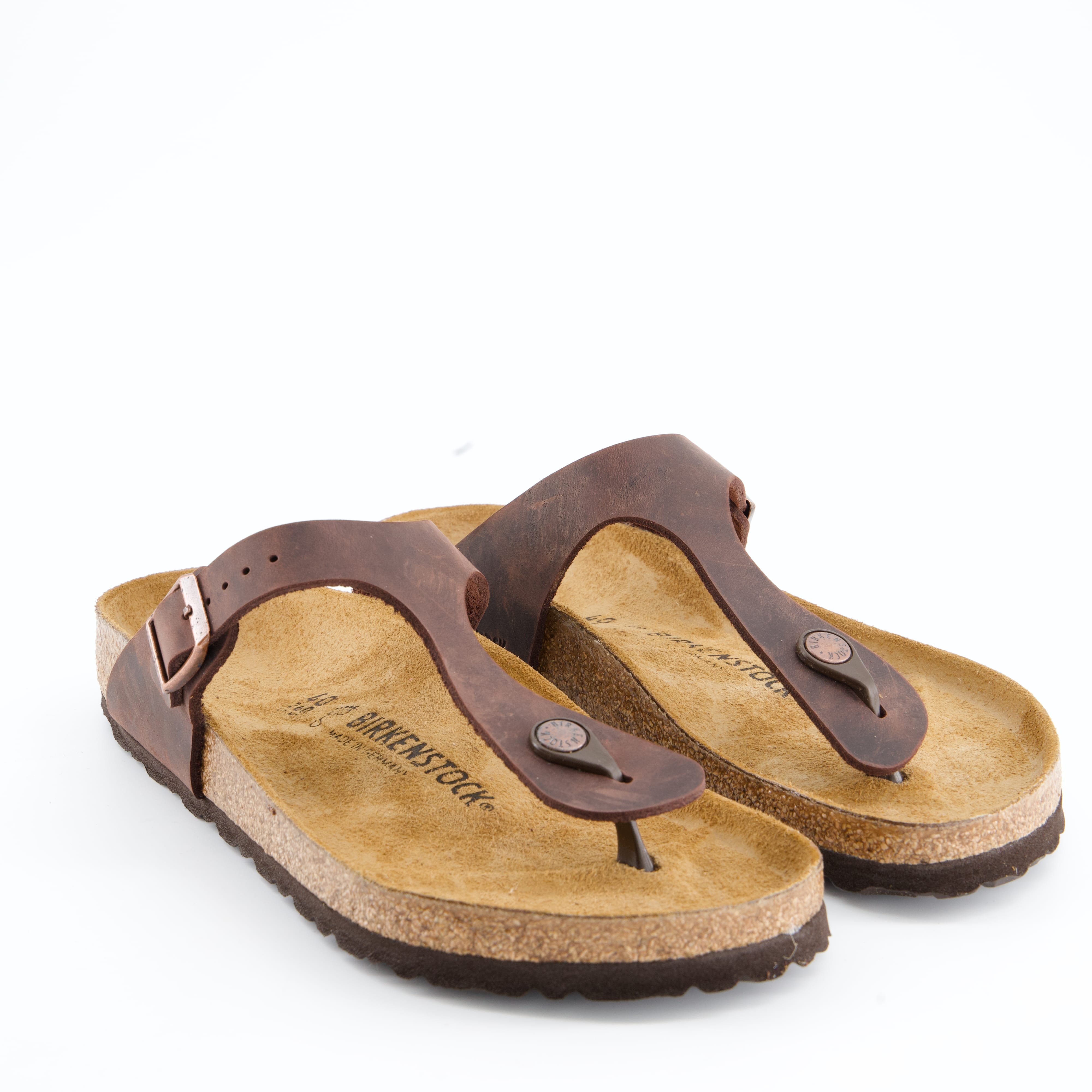 BIRKENSTOCK Herrenschuh - Pantoffel Pantoffel Gizeh Natural Leather Oiled