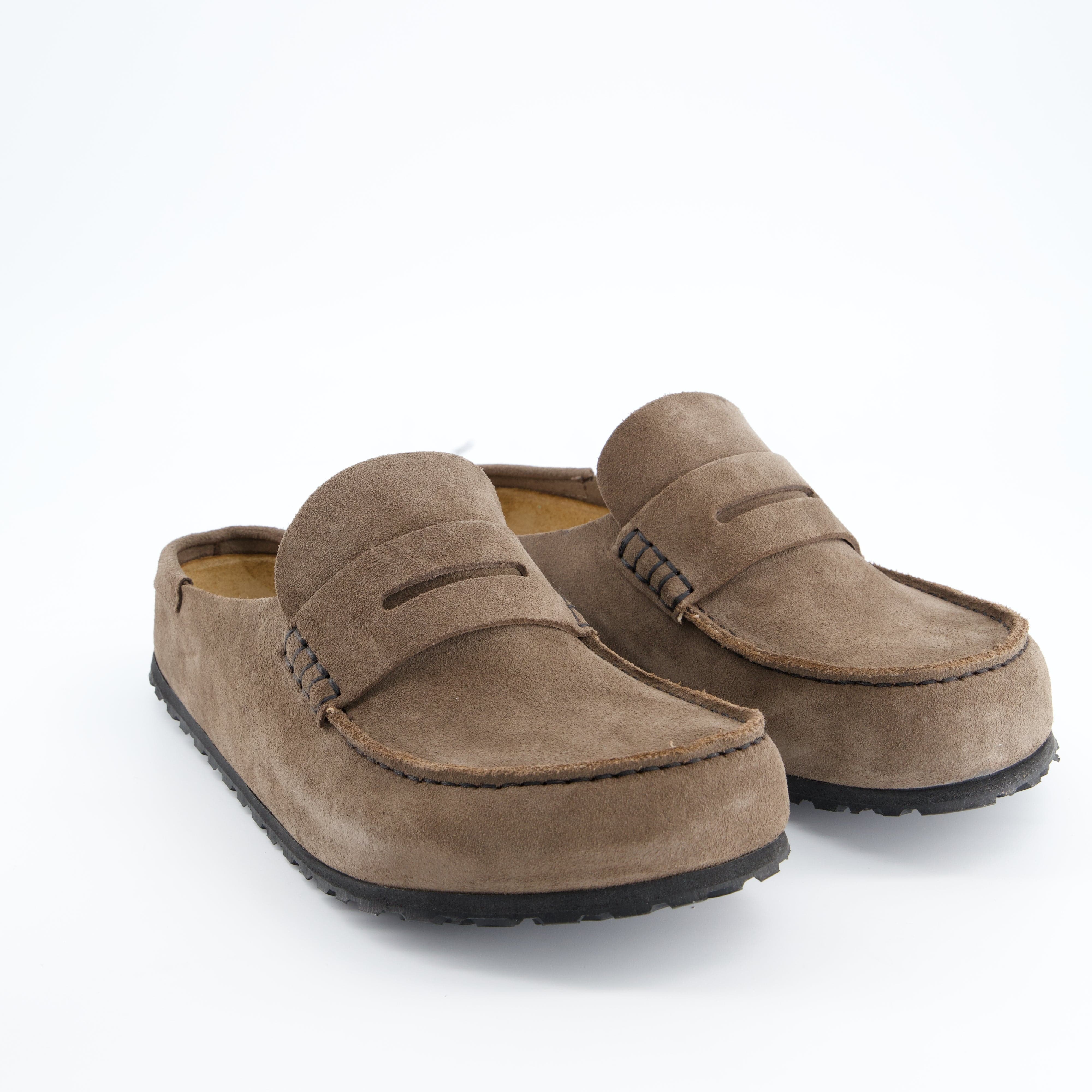BIRKENSTOCK Herrenschuh - Pantoffel Pantoffel Naples Wrapped Suede Leather