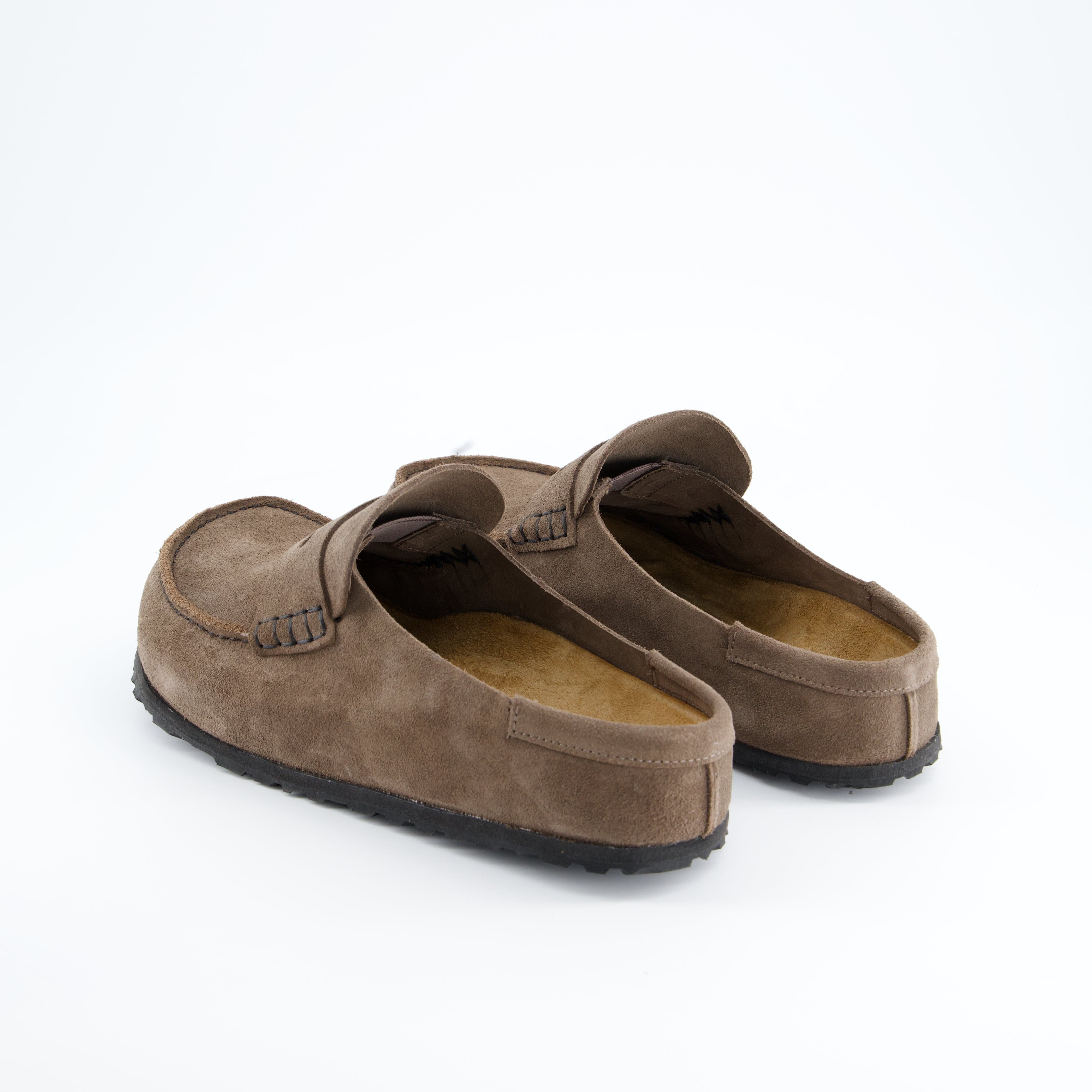BIRKENSTOCK Herrenschuh - Pantoffel Pantoffel Naples Wrapped Suede Leather