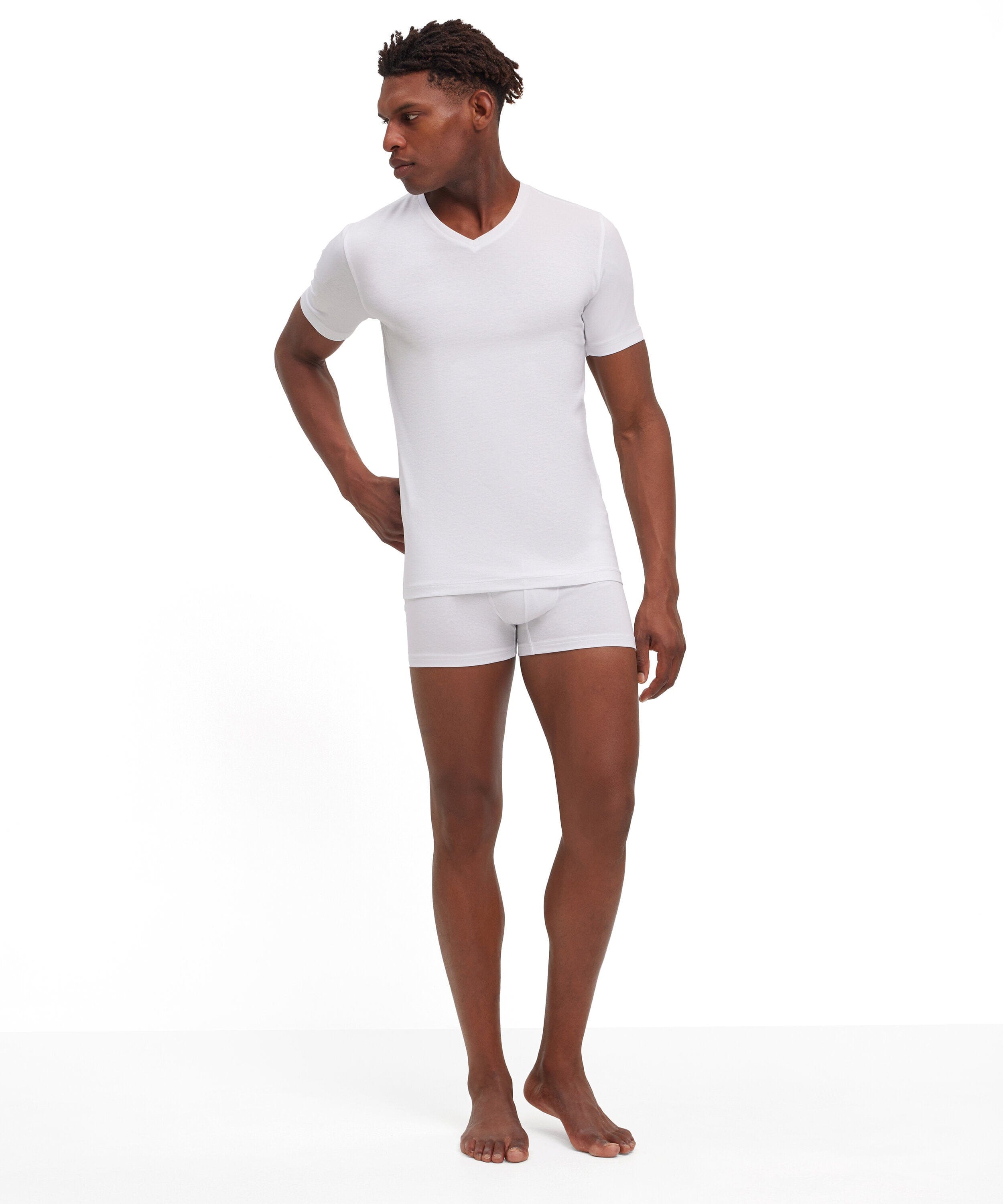 FALKE Bekleidung Herren - Unterwäsche Unterwäsche UW Regular V-Neck T-Shirt CO/EL m