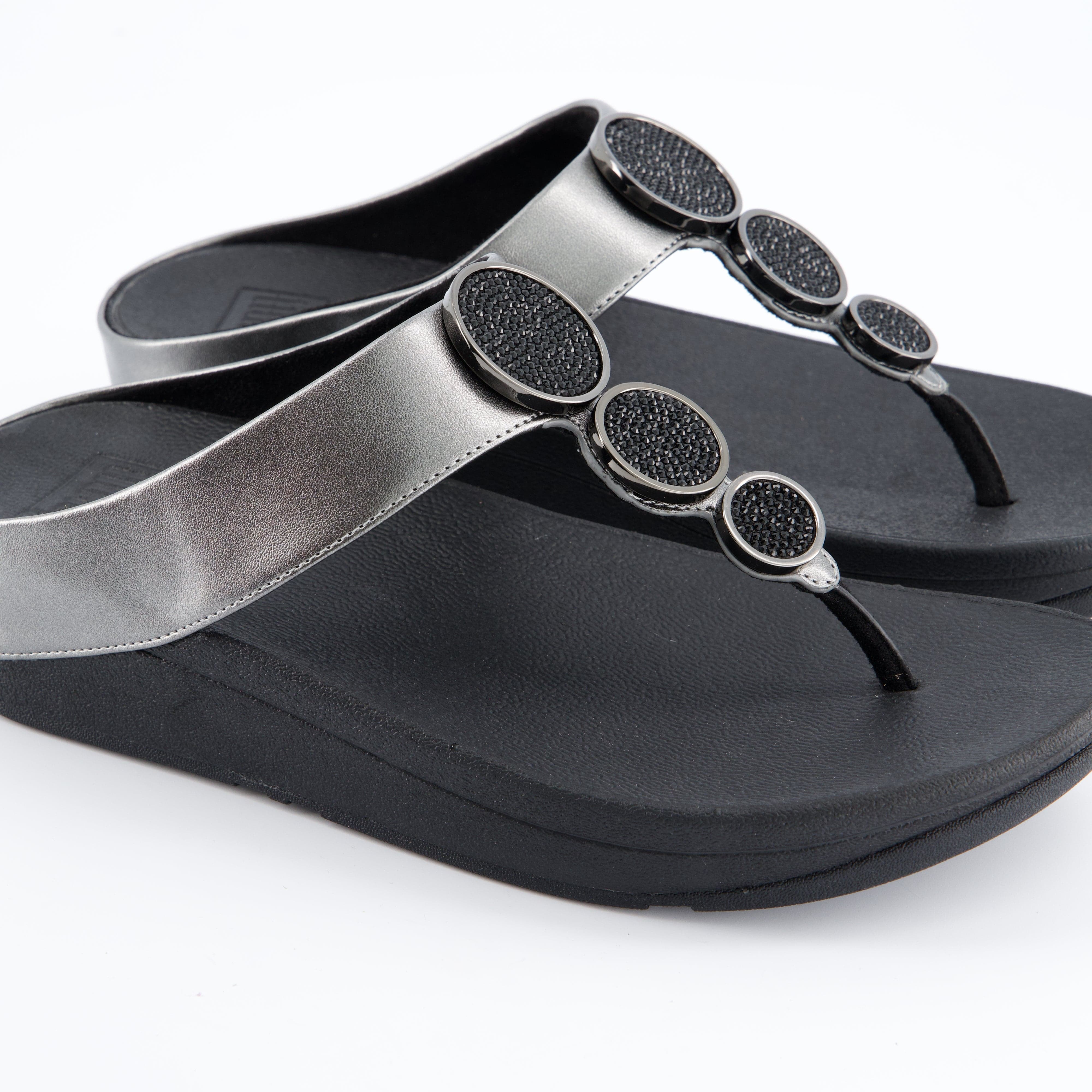 FITFLOP Damenschuhe - Pantoffel Pantoffel Halo Bead-Circle metallic