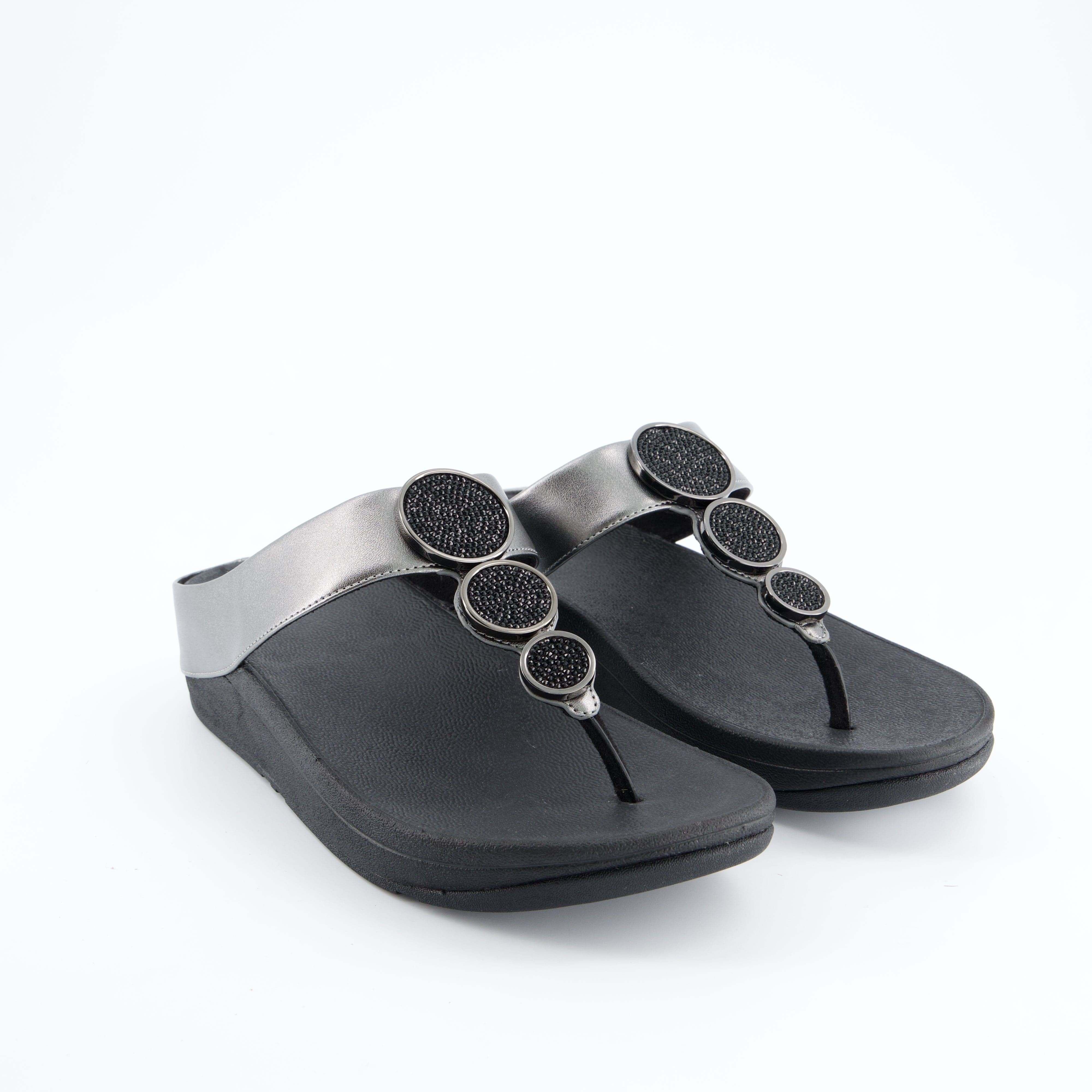 FITFLOP Damenschuhe - Pantoffel Pantoffel Halo Bead-Circle metallic