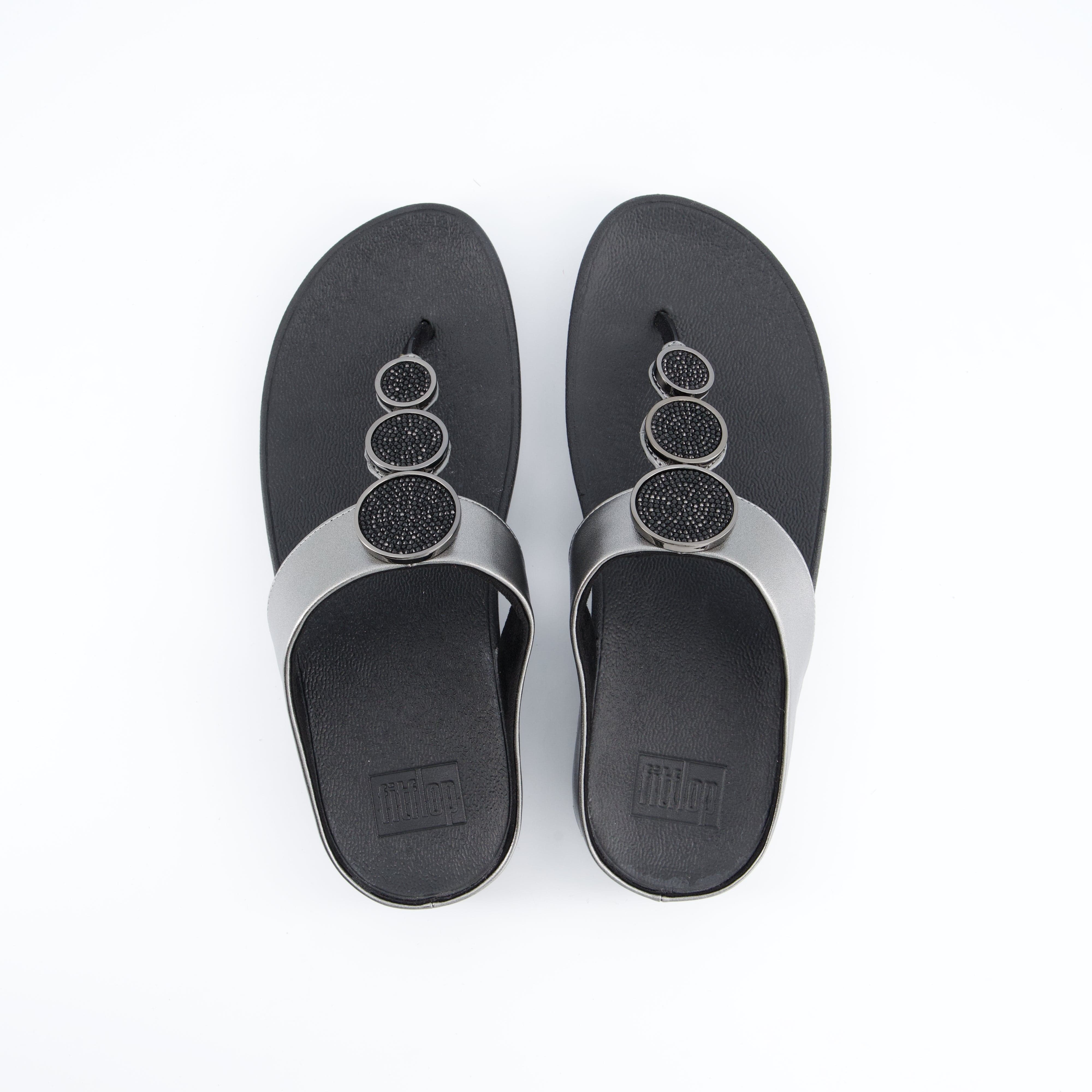 FITFLOP Damenschuhe - Pantoffel Pantoffel Halo Bead-Circle metallic