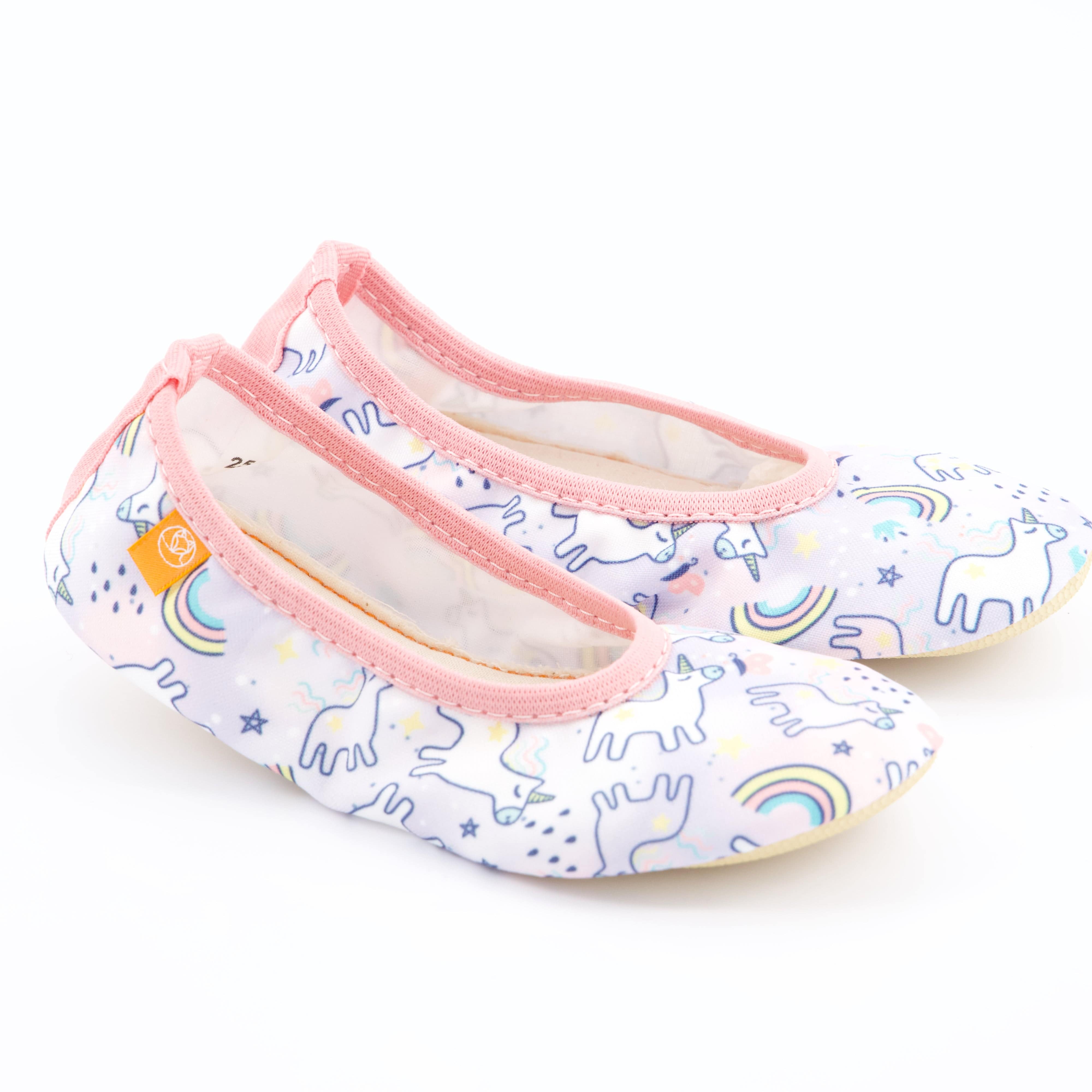 Helbie Mädchenschuhe - Hausschuh, Hausschuh Happy Rainbow