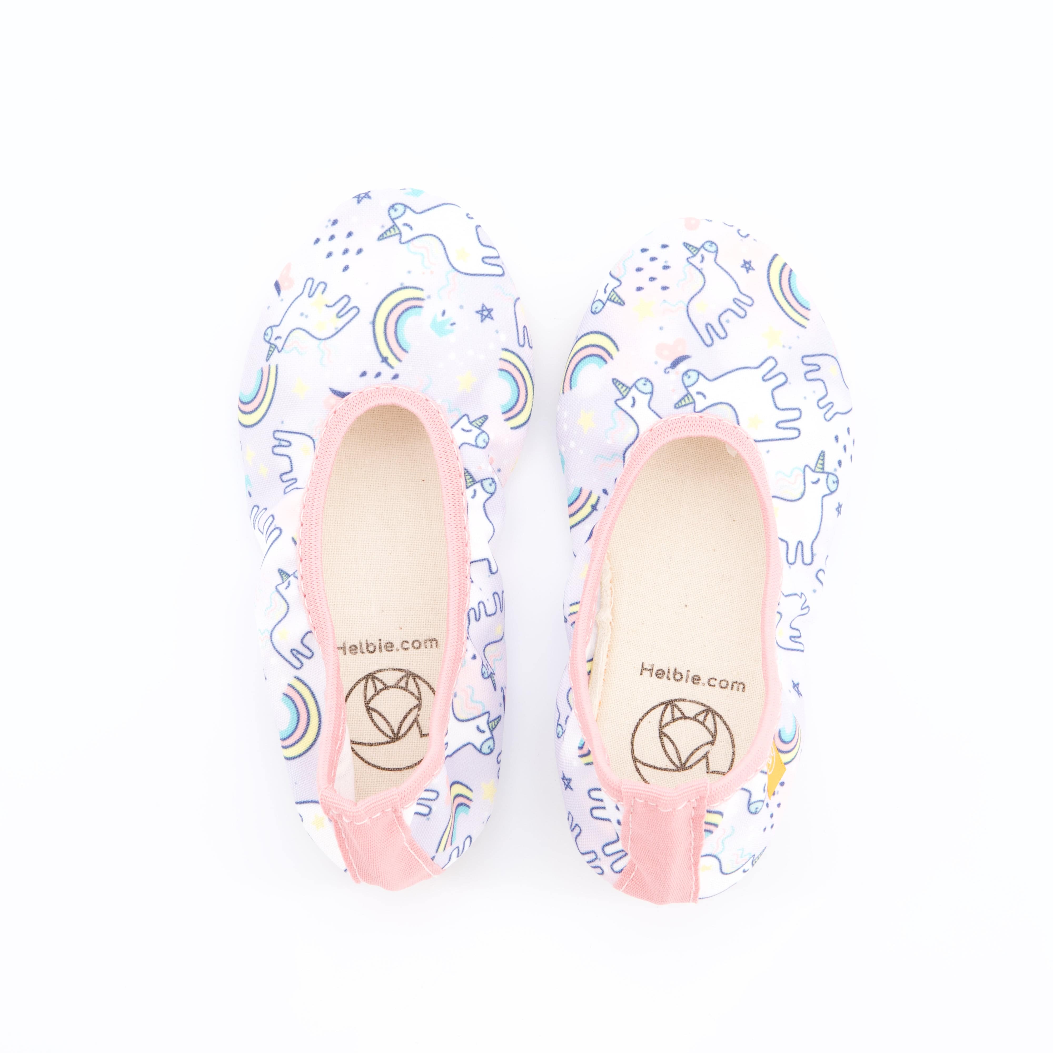 Helbie Mädchenschuhe - Hausschuh, Hausschuh Happy Rainbow