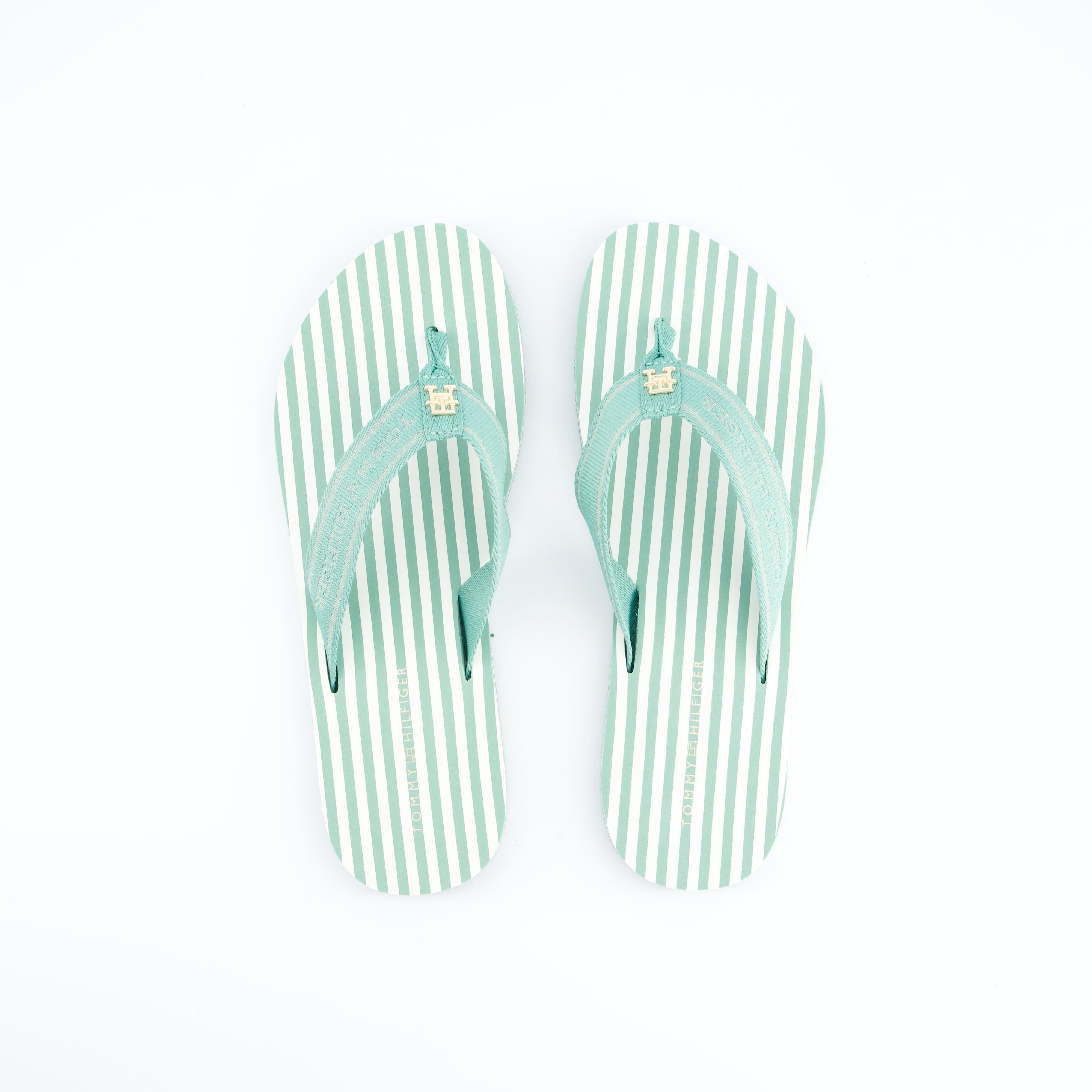 HILFIGER Damenschuhe - Pantoffel Pantoffel Stripes Beach Sandal