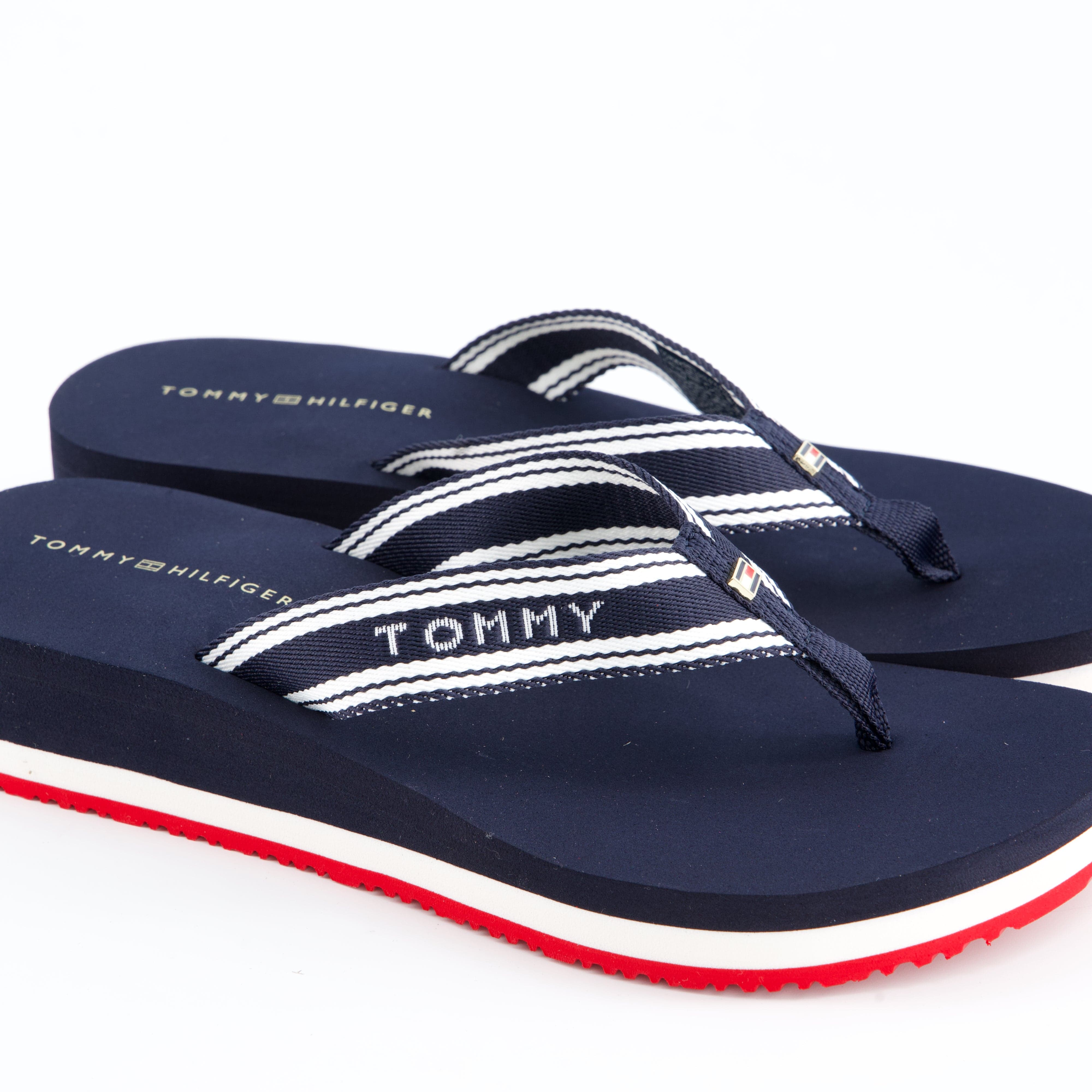 HILFIGER Damenschuhe - Pantoffel Pantoffel TH FLAG PRINT SUMMER SANDAL