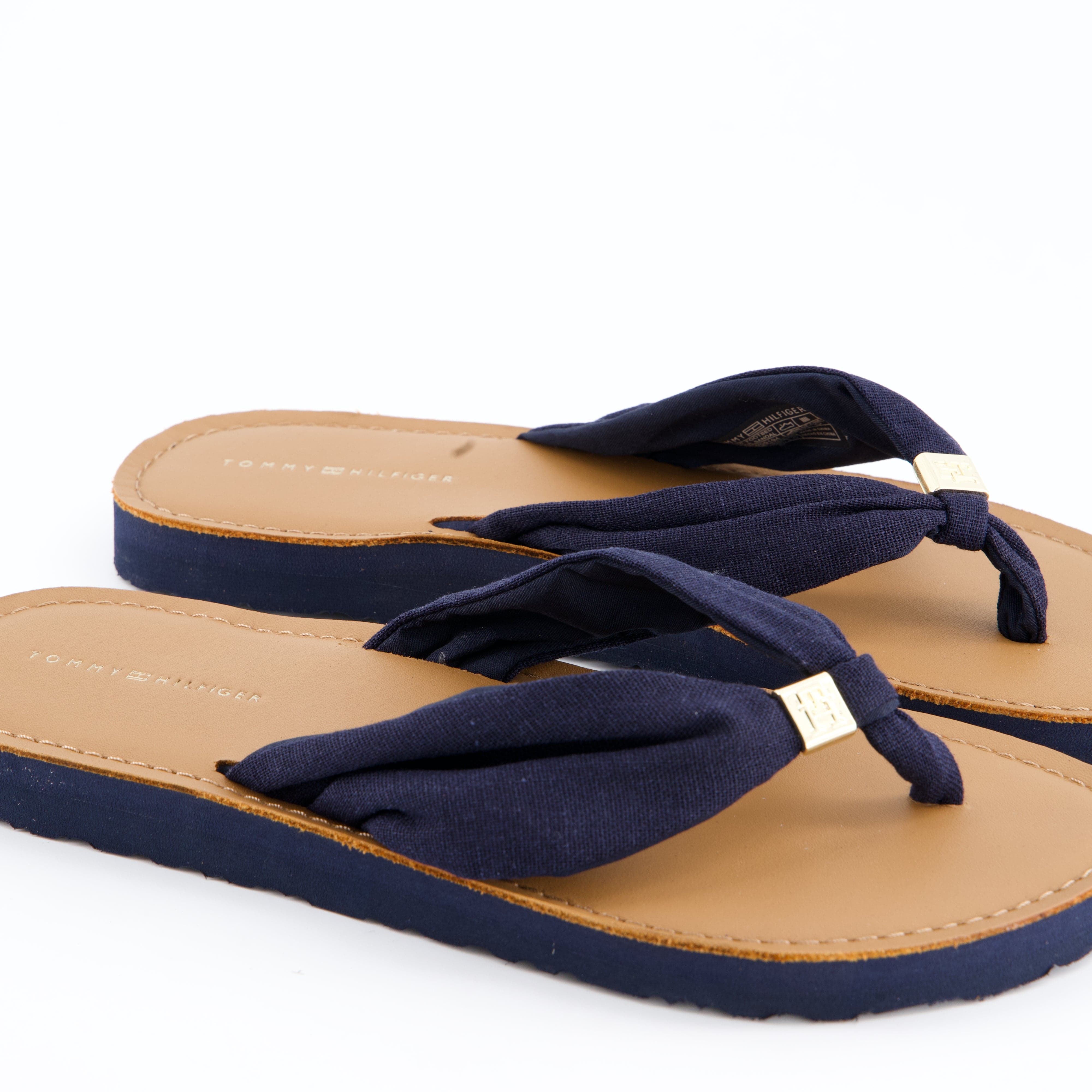 HILFIGER Damenschuhe - Pantoffel Pantoffel TH LTR FOOTBED SUMMER SANDAL