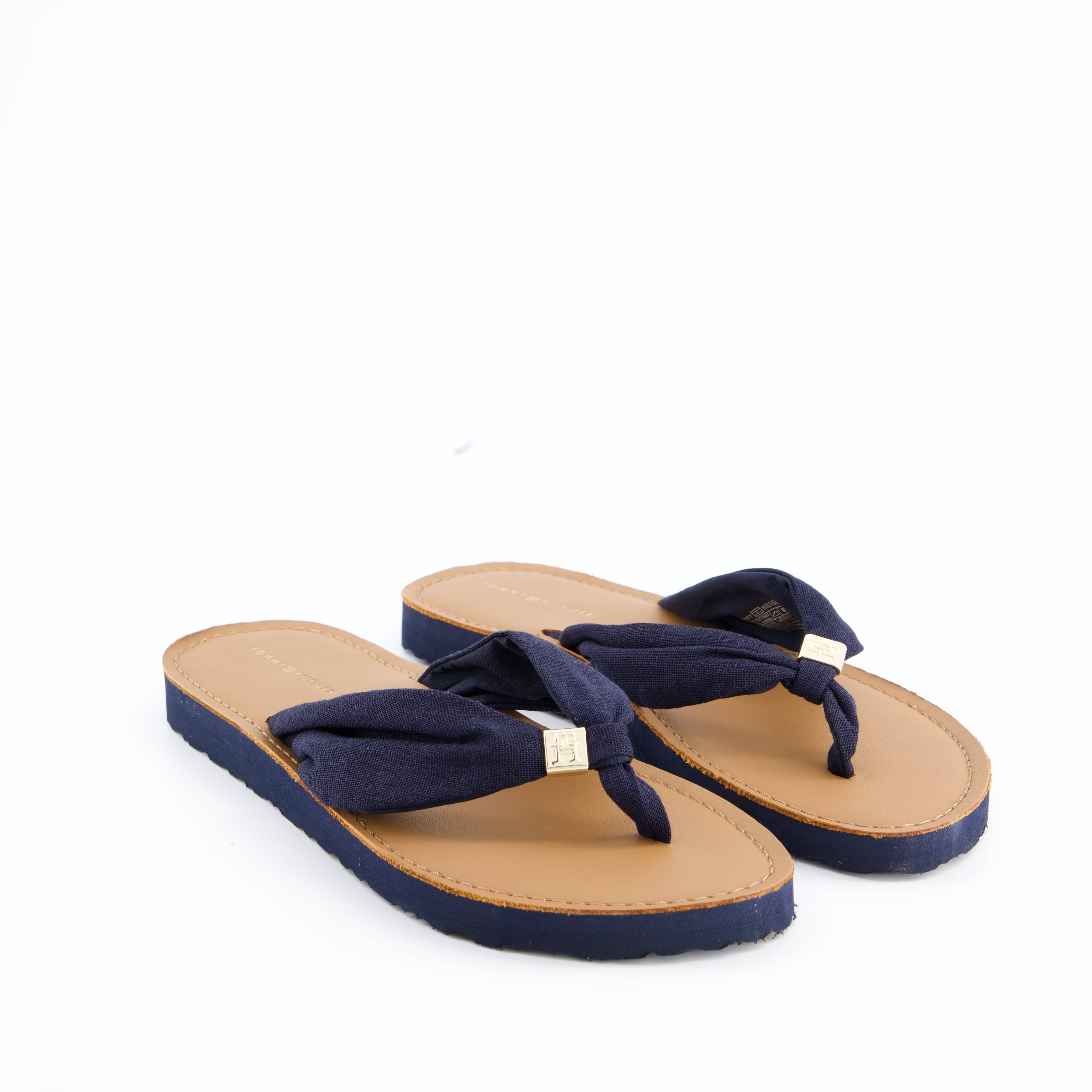 HILFIGER Damenschuhe - Pantoffel Pantoffel TH LTR FOOTBED SUMMER SANDAL
