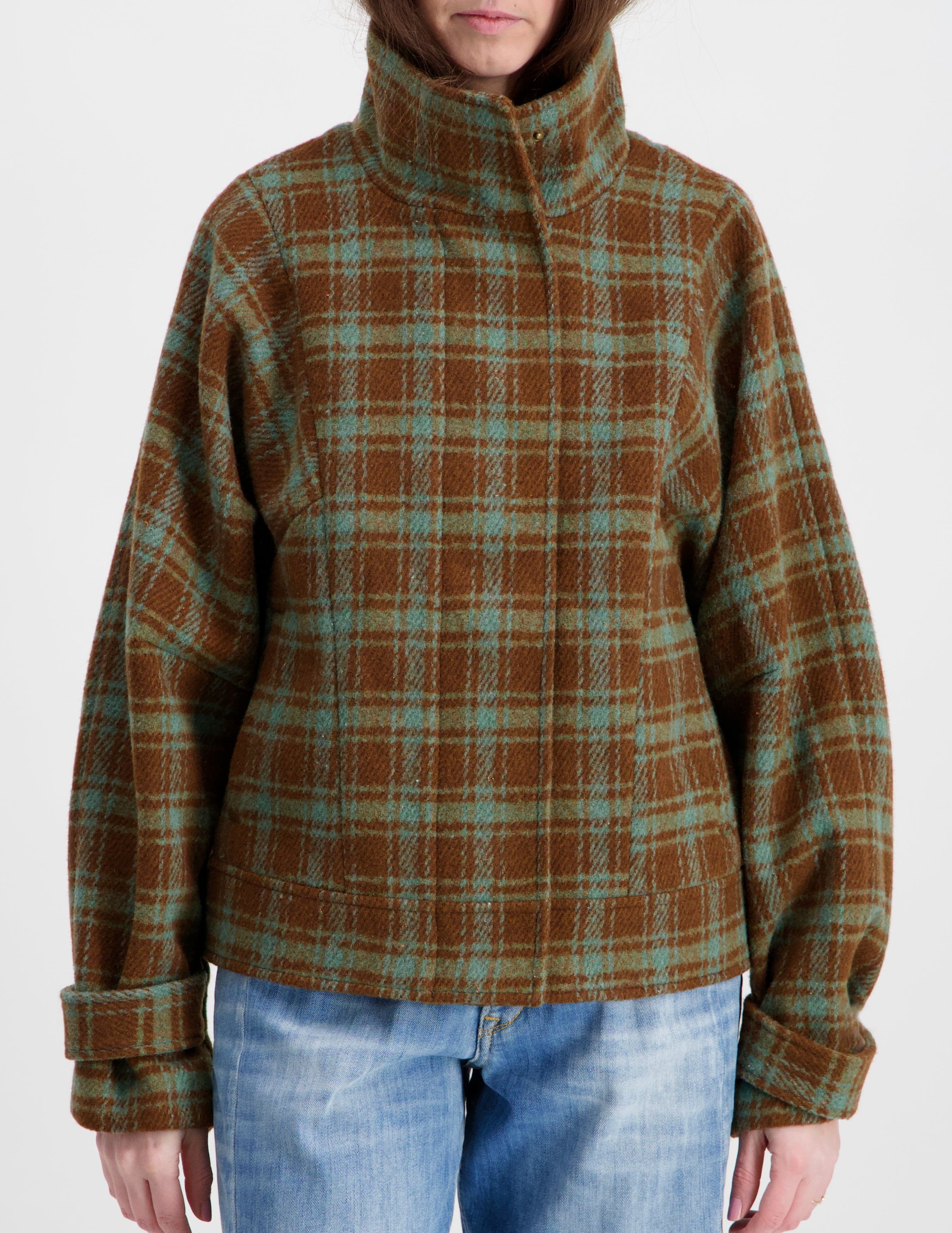 King Louie Bekleidung Damen - Jacke Jacke Varna Jacket Coppa Check