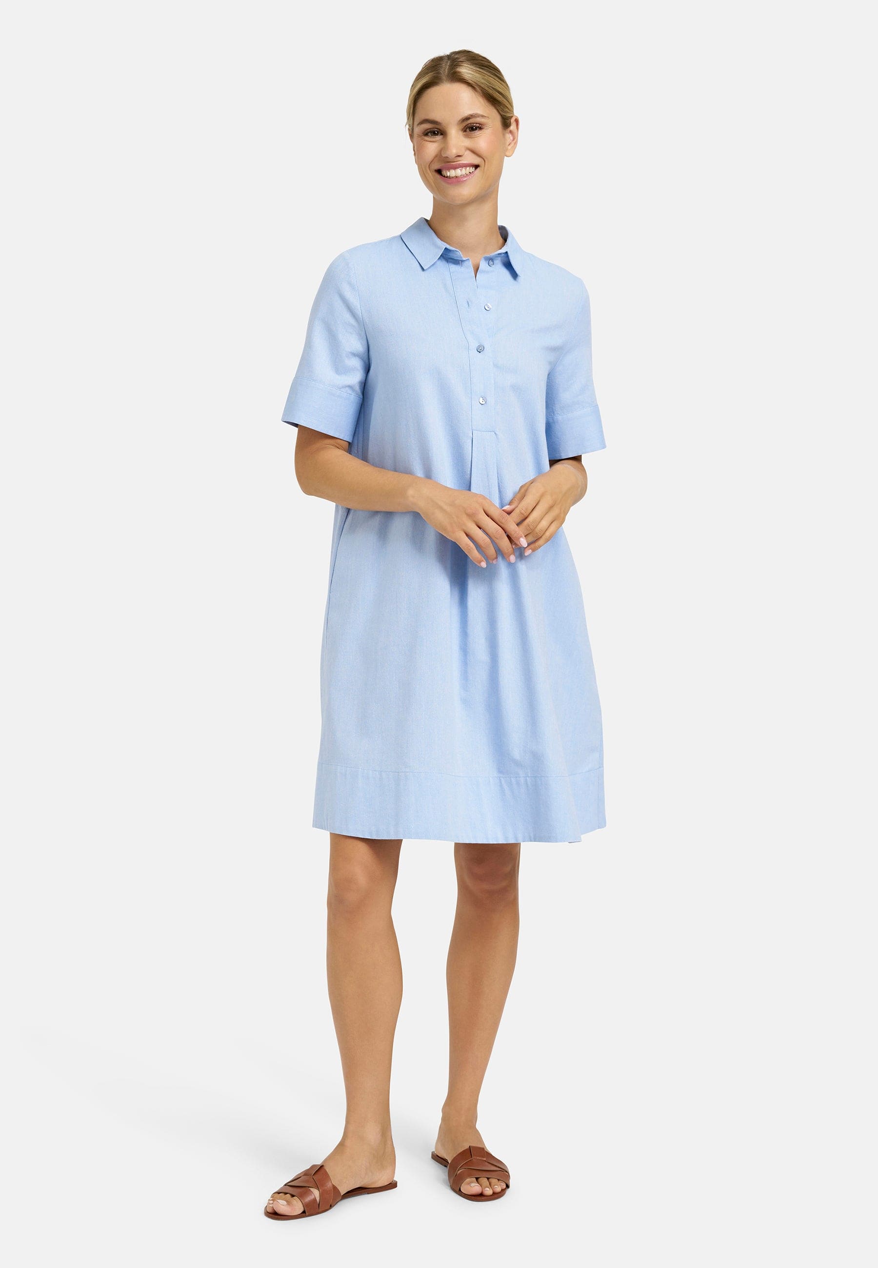 Milano Italy Bekleidung Damen - Kleid Kleid SHIRTDRESS 1/2 SLEEVE