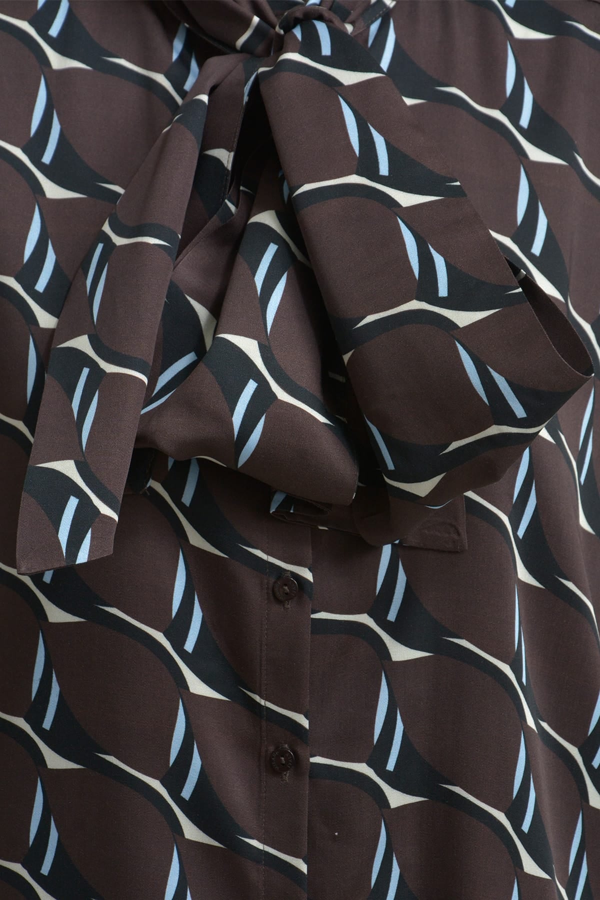 Milano Italy Bekleidung Damen - Oberteil Oberteil BLOUSE W/ BOW TIE 1/1 SLEEVE