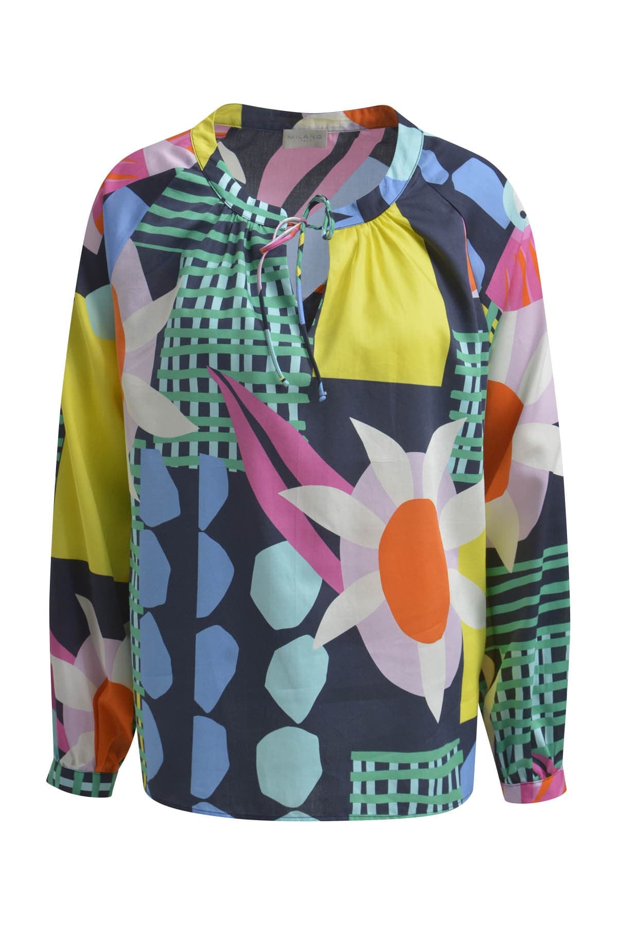 Milano Italy Bekleidung Damen - Oberteil Oberteil BLOUSE W RAGLAN SLEEVE AE NECKPANEL