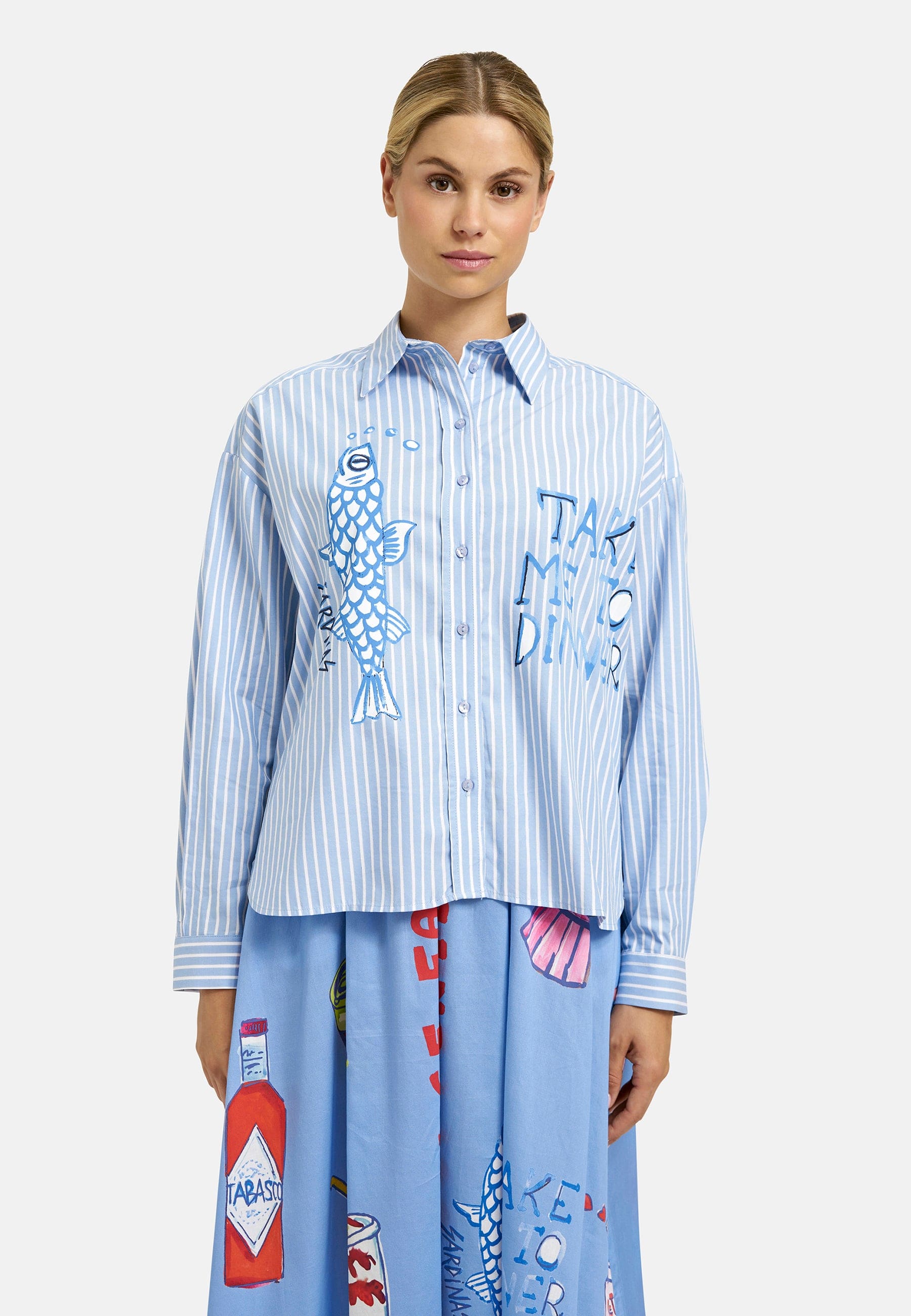 Milano Italy Bekleidung Damen - Oberteil Oberteil OVERSIZED SHIRT BLOUSE W/ AW, 1/1