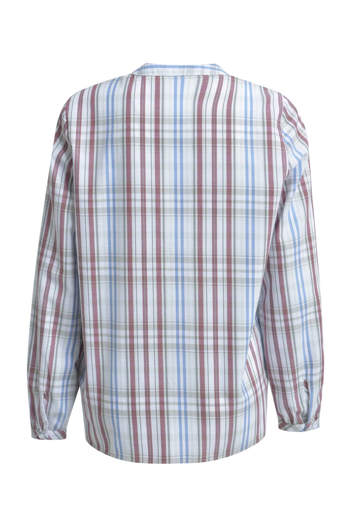 Milano Italy Bekleidung Damen - Oberteil Oberteil ROUND NECK BLOUSE W/ DOUBLE VOLANT