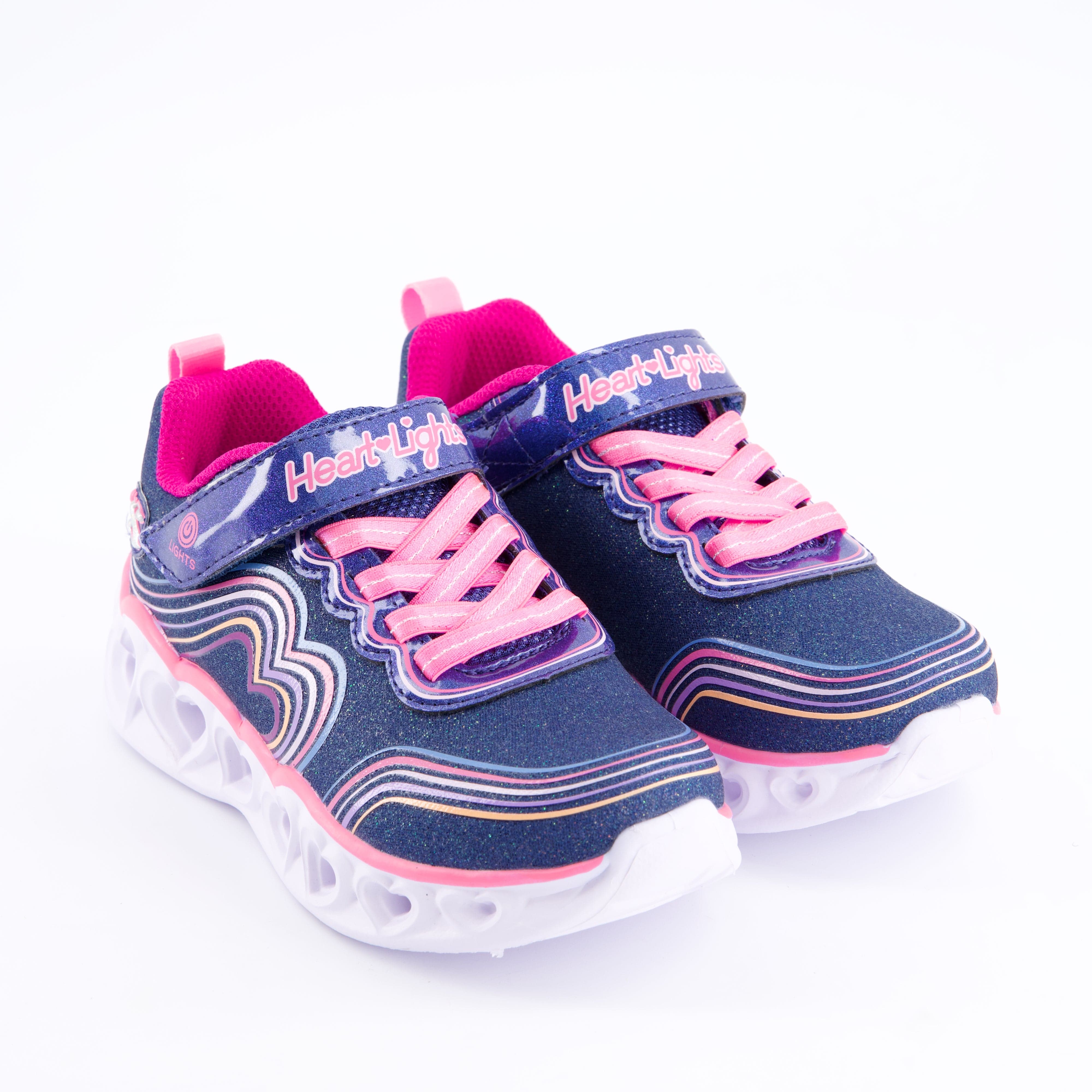 SKECHERS Mädchenschuhe - Halbschuh, Halbschuh Heart Lights - Retro Hearts