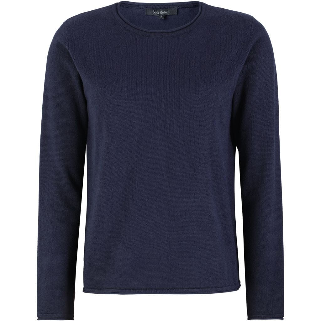 Soft Rebels Bekleidung Damen - Oberteil Oberteil SRMarla O-neck Roll Edge knit