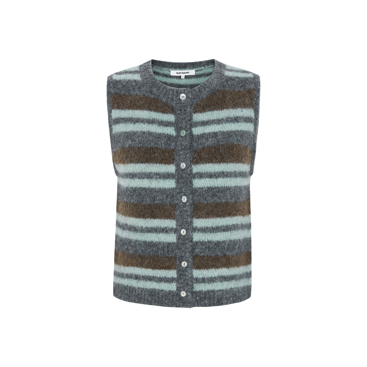 Jacke SRCamilla Vest Striped Knit
