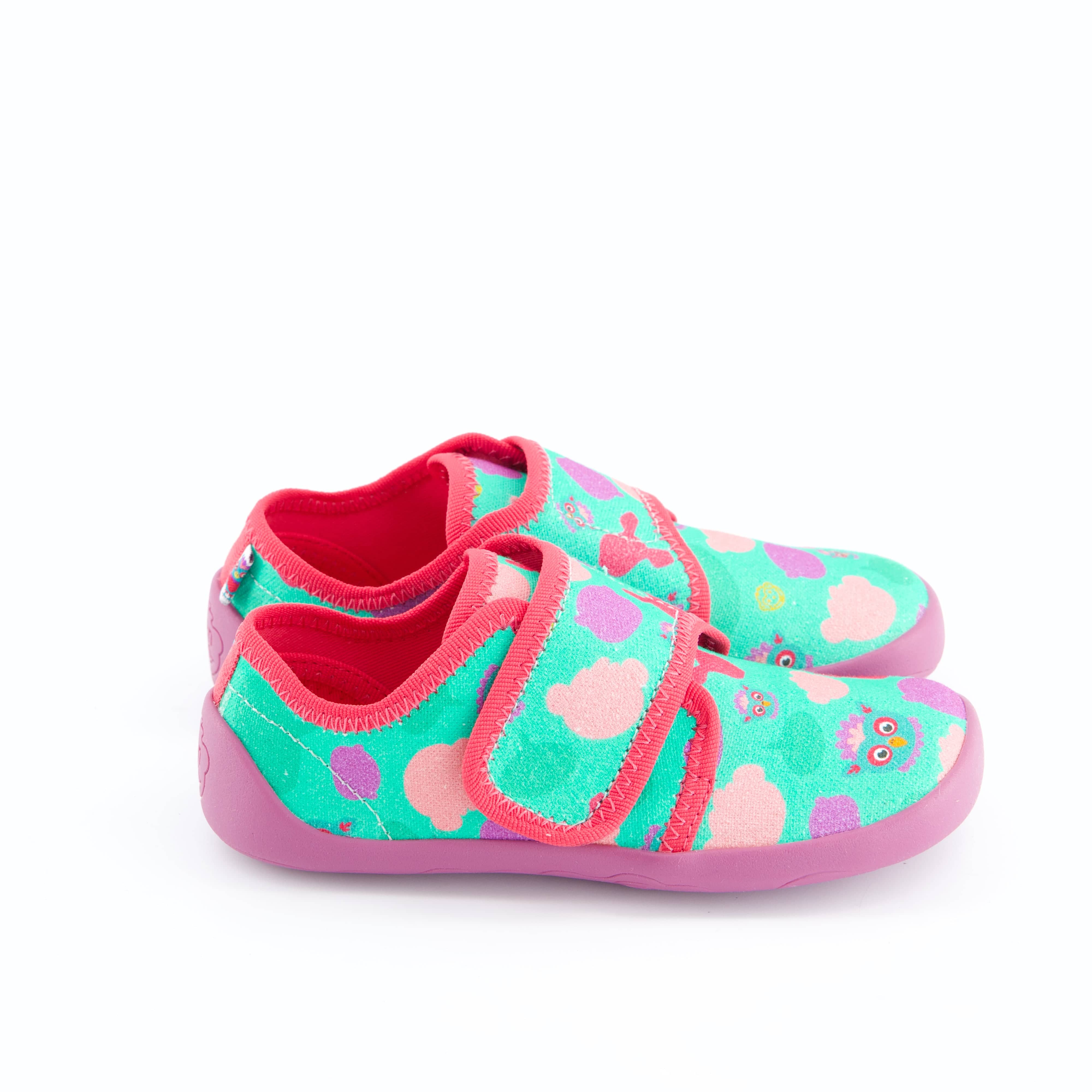 Affenzahn Mädchenschuhe - Hausschuh Hausschuh Hausschuh Baumwolle Movy Eule