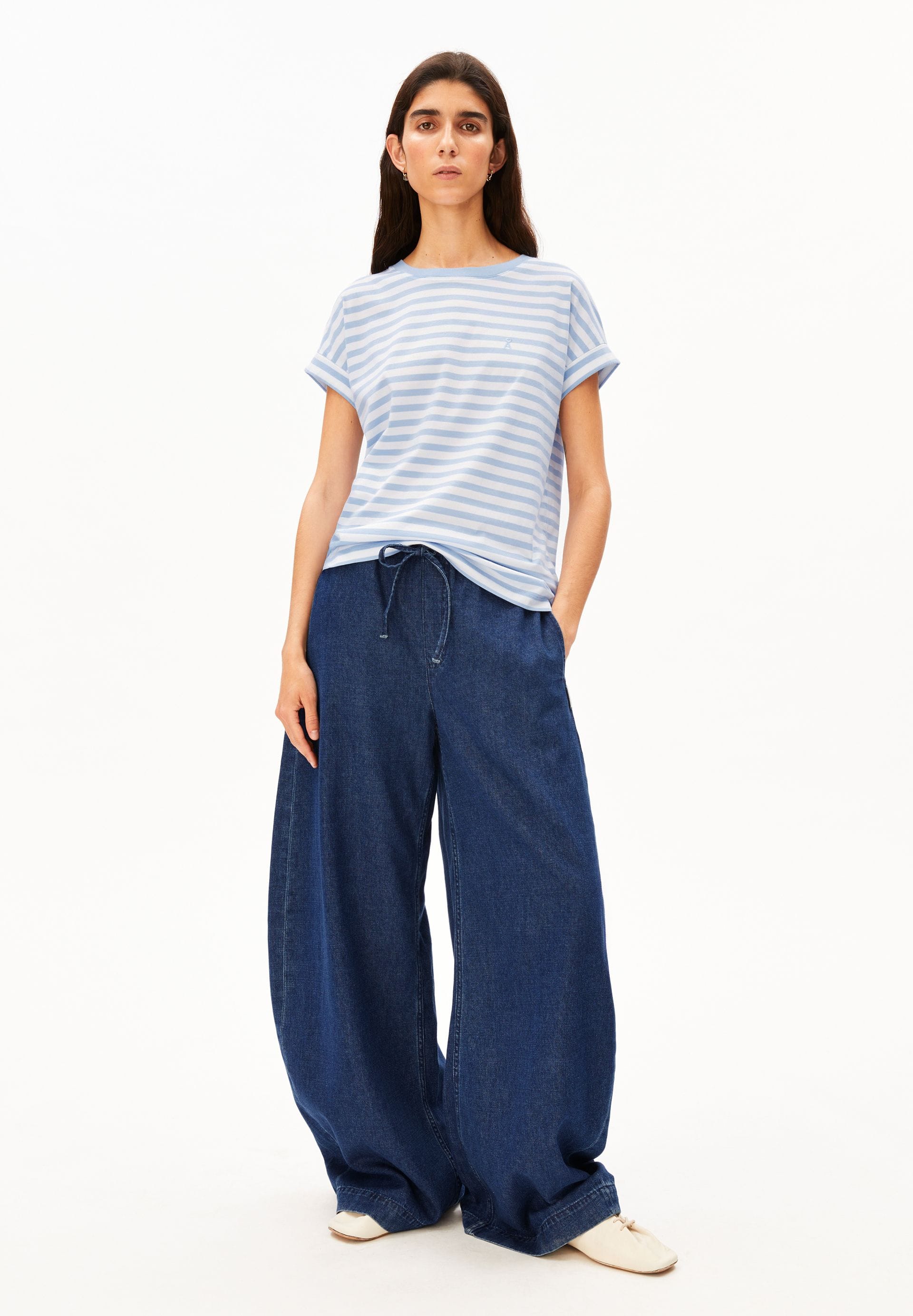 ARMEDANGELS Bekleidung Damen - Oberteil Oberteil Idaara Stripe T-Shirt