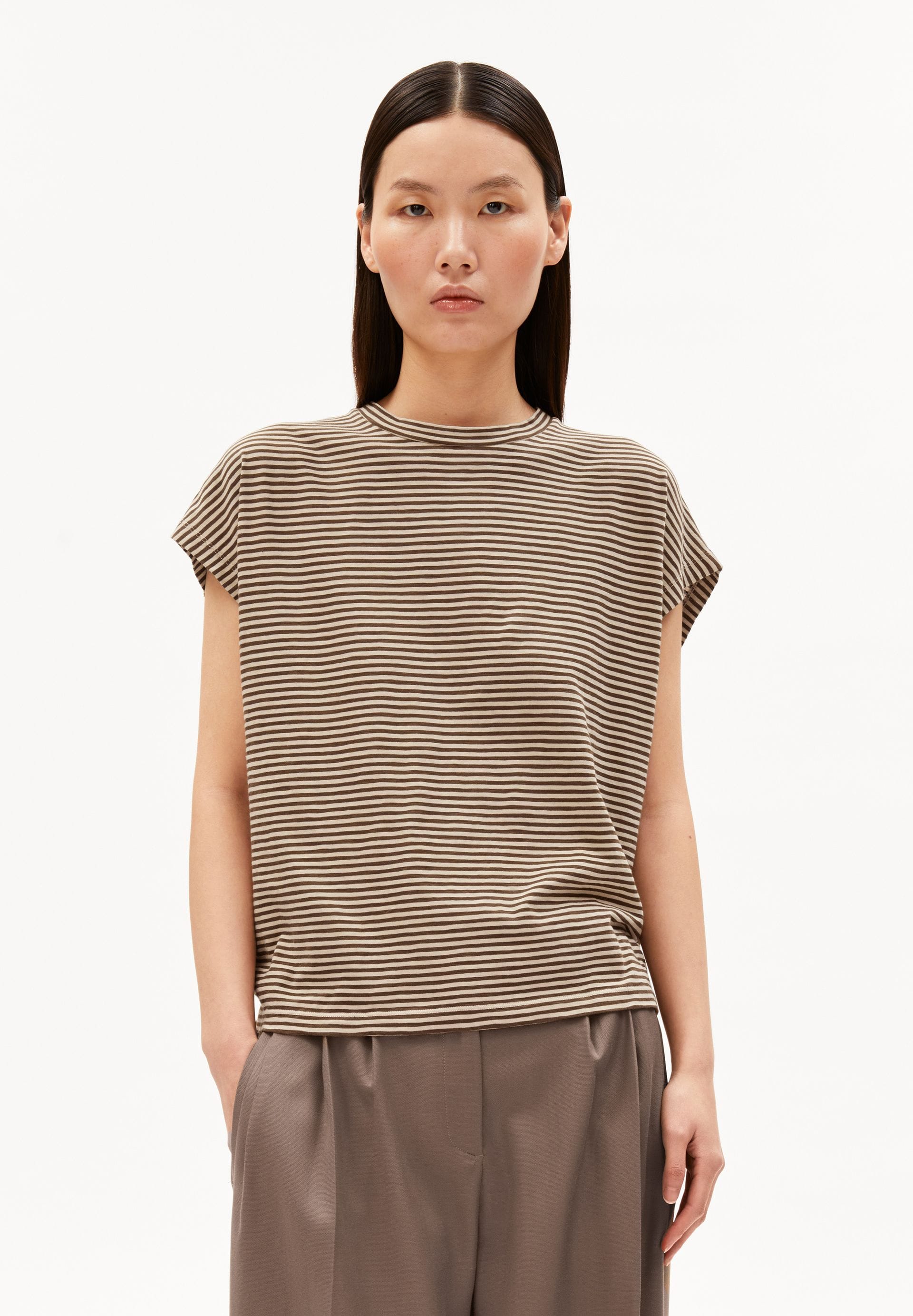 ARMEDANGELS Bekleidung Damen - Oberteil Oberteil Slub Jersey Stripe T-Shirt