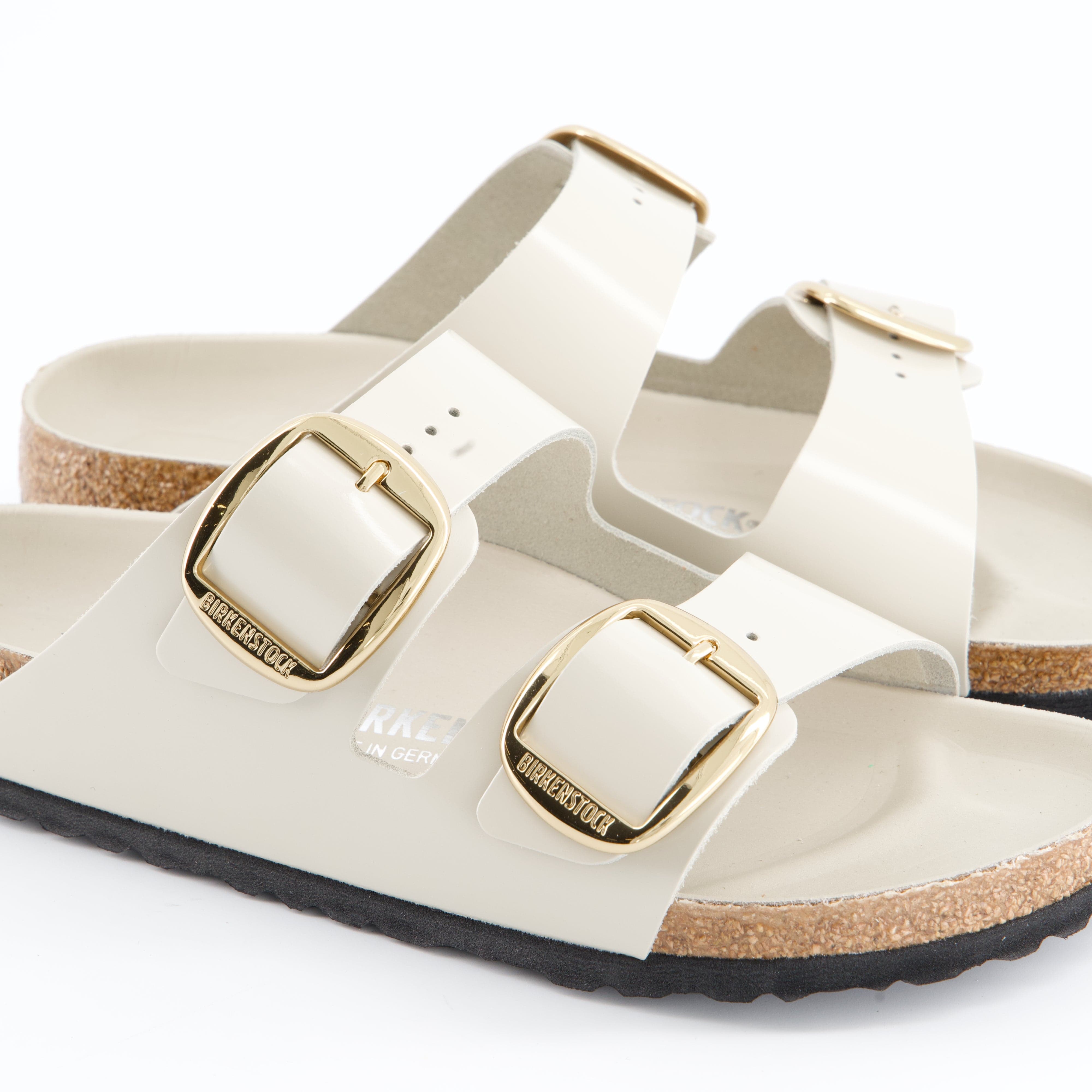 BIRKENSTOCK Damenschuhe - Pantoffel Pantoffel Arizona Big Buckle Natural Leather Paten