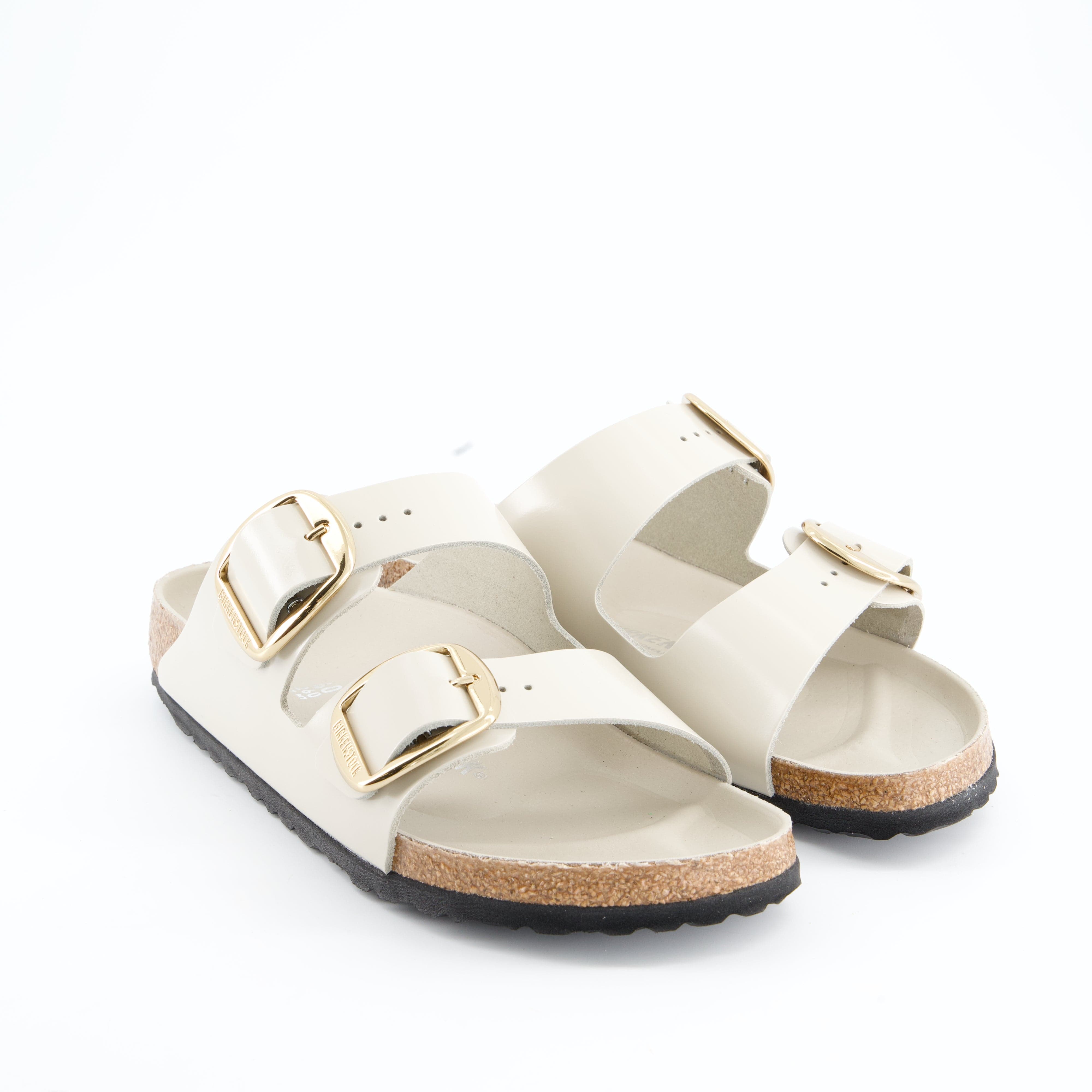 BIRKENSTOCK Damenschuhe - Pantoffel Pantoffel Arizona Big Buckle Natural Leather Paten