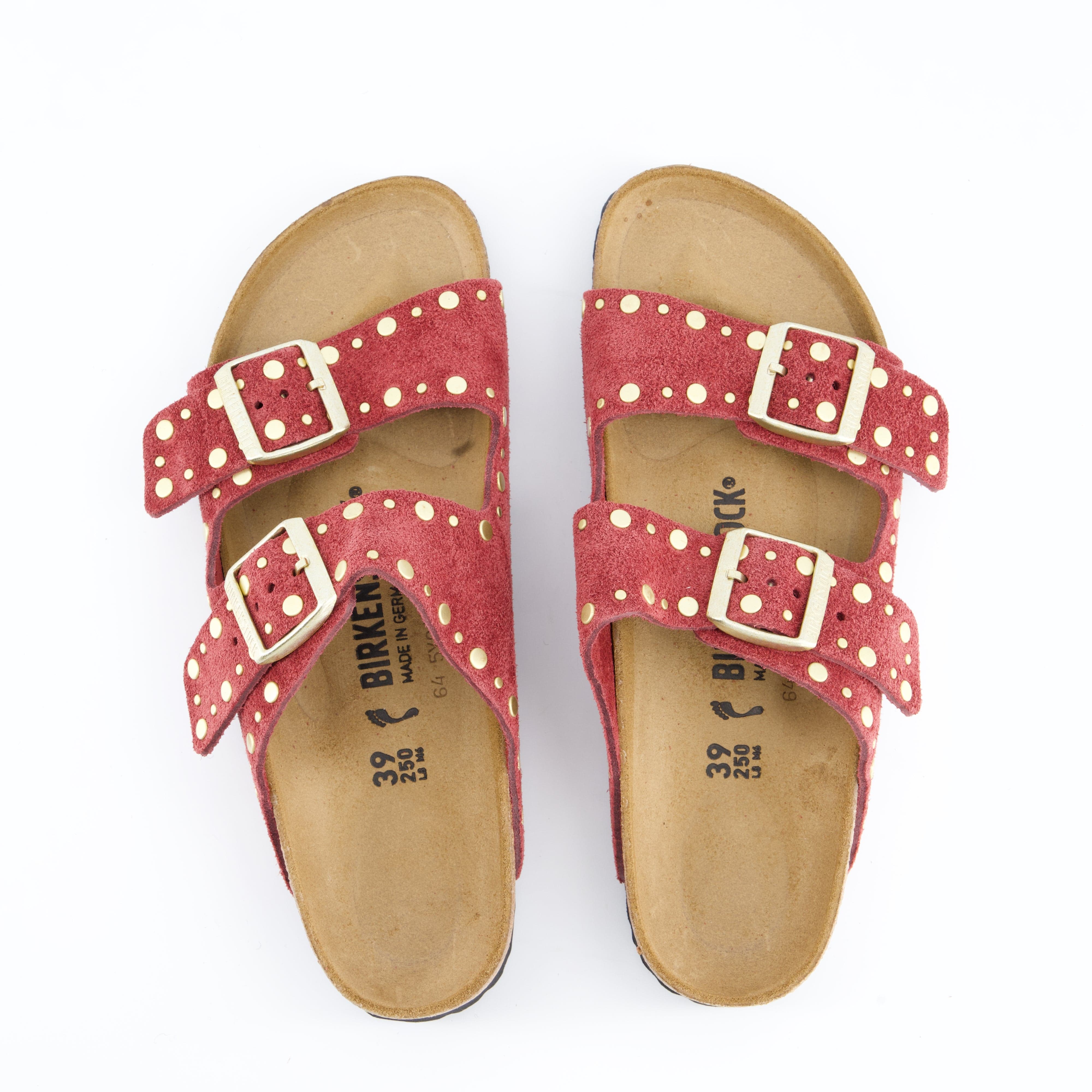 BIRKENSTOCK Damenschuhe - Pantoffel Pantoffel Arizona Rivet Suede Leather