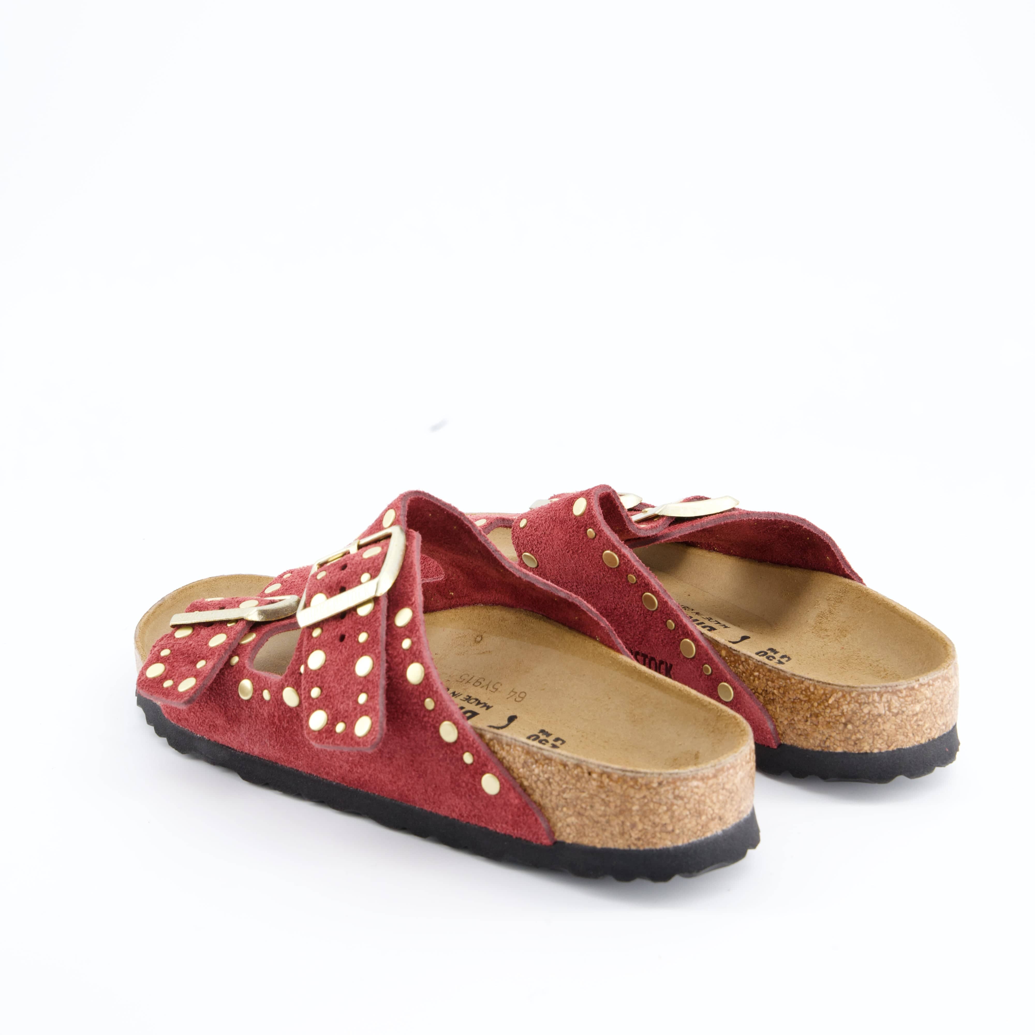BIRKENSTOCK Damenschuhe - Pantoffel Pantoffel Arizona Rivet Suede Leather