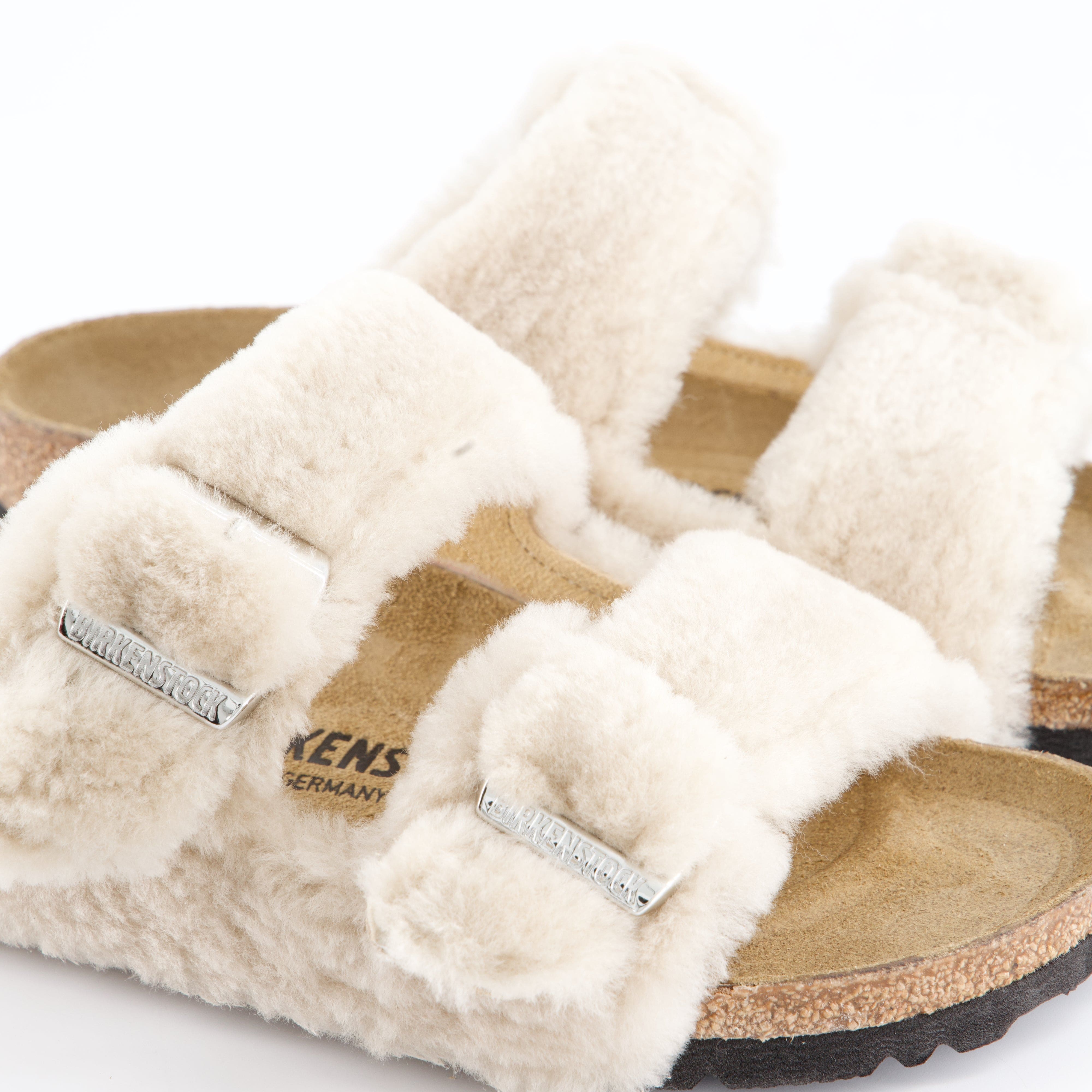 BIRKENSTOCK Damenschuhe - Pantoffel Pantoffel Arizona Shearling Rivet Logo OS Fur(anim