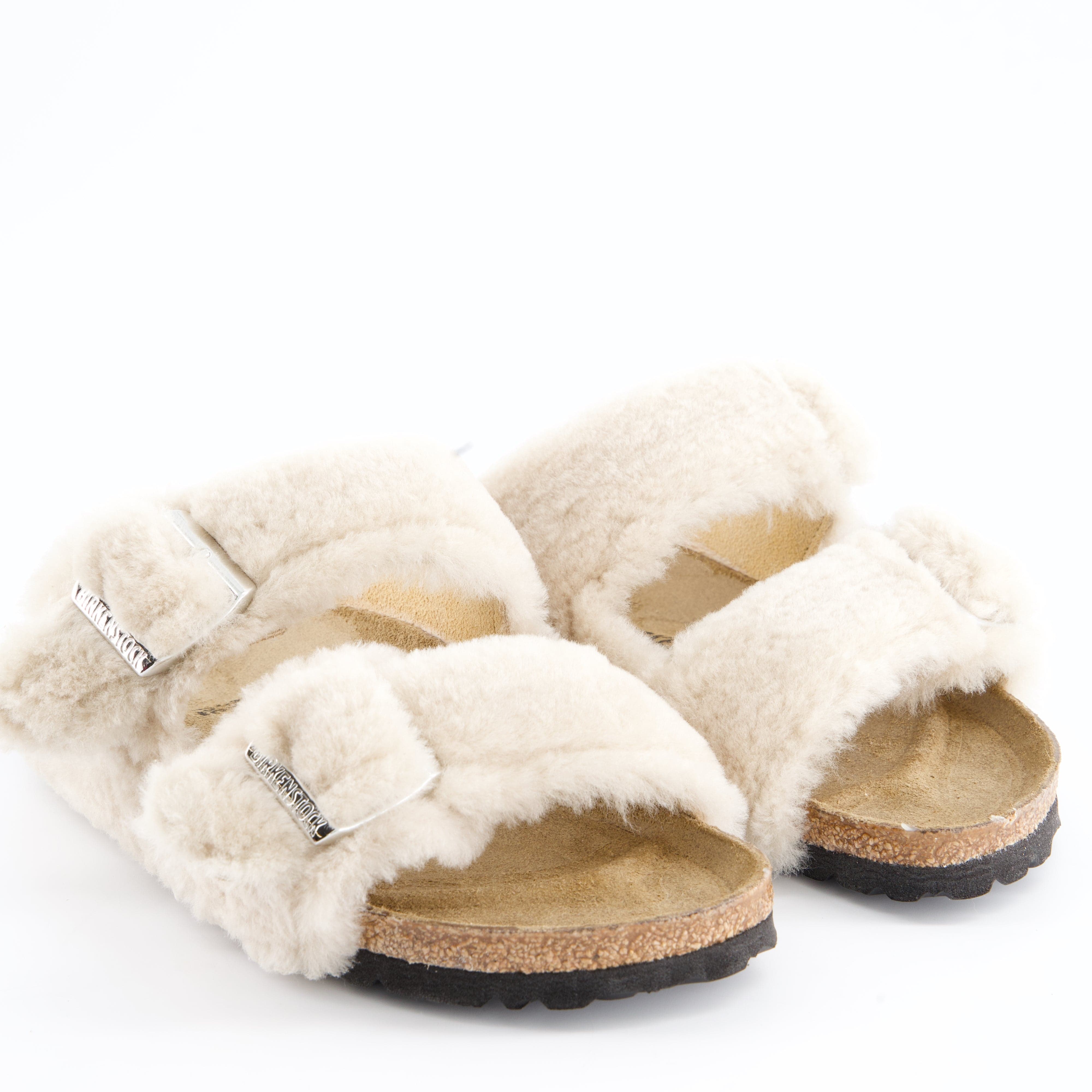 BIRKENSTOCK Damenschuhe - Pantoffel Pantoffel Arizona Shearling Rivet Logo OS Fur(anim