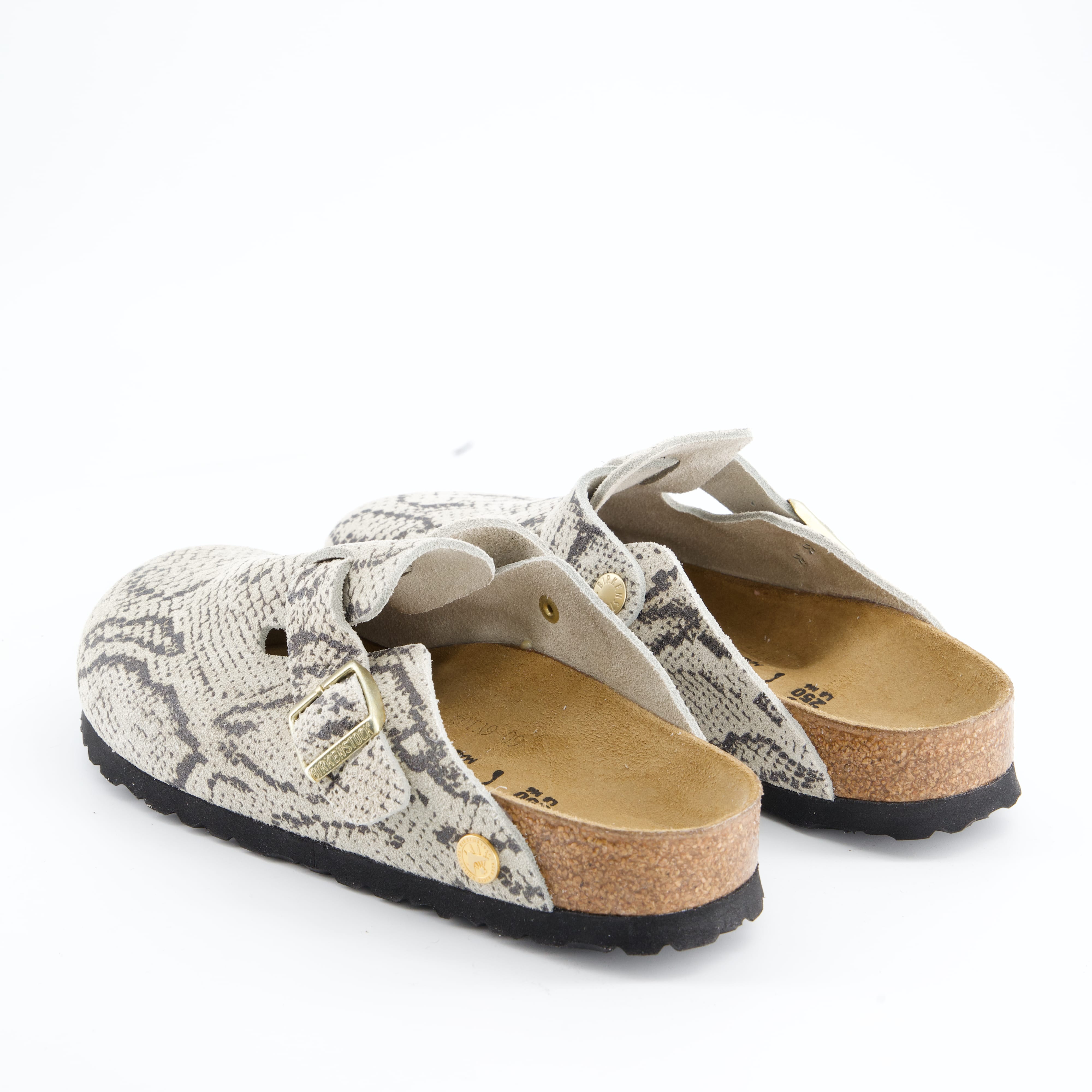 BIRKENSTOCK Damenschuhe - Pantoffel Pantoffel Boston Rivet Logo Suede Leather Women