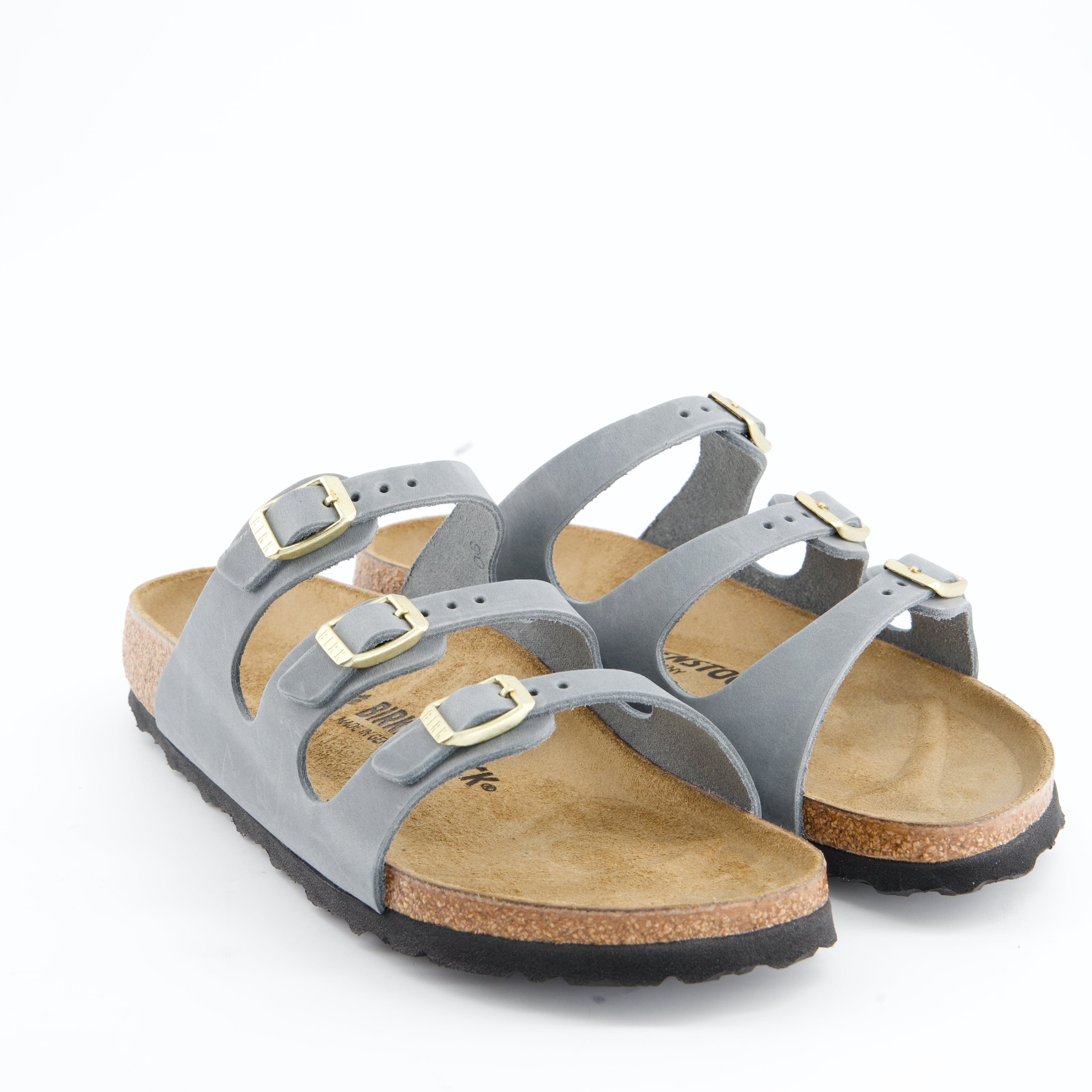 BIRKENSTOCK Damenschuhe - Pantoffel Pantoffel Florida BS Natural Leather Oiled