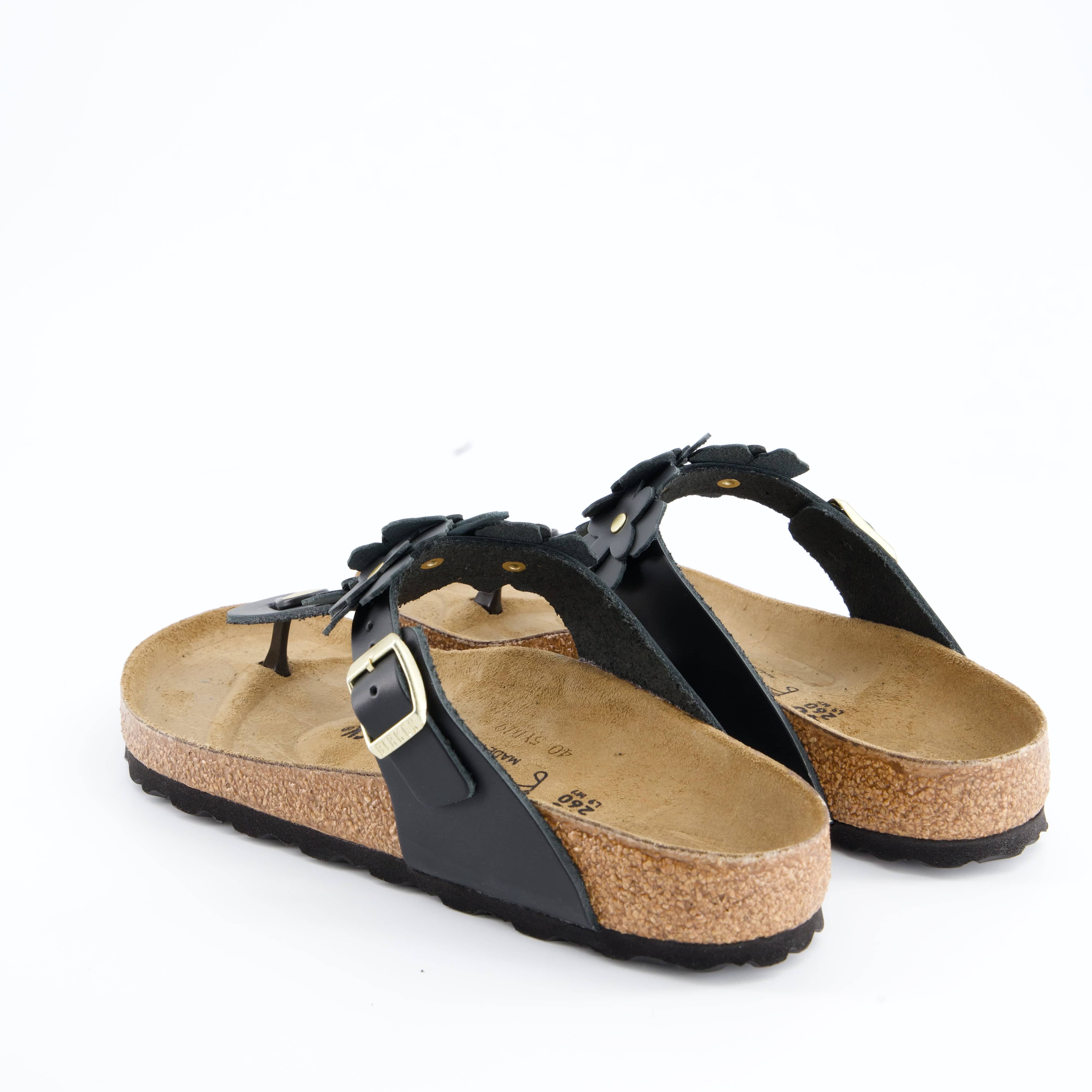 BIRKENSTOCK Damenschuhe - Pantoffel Pantoffel Gizeh Flower Embellishment Natural Leath