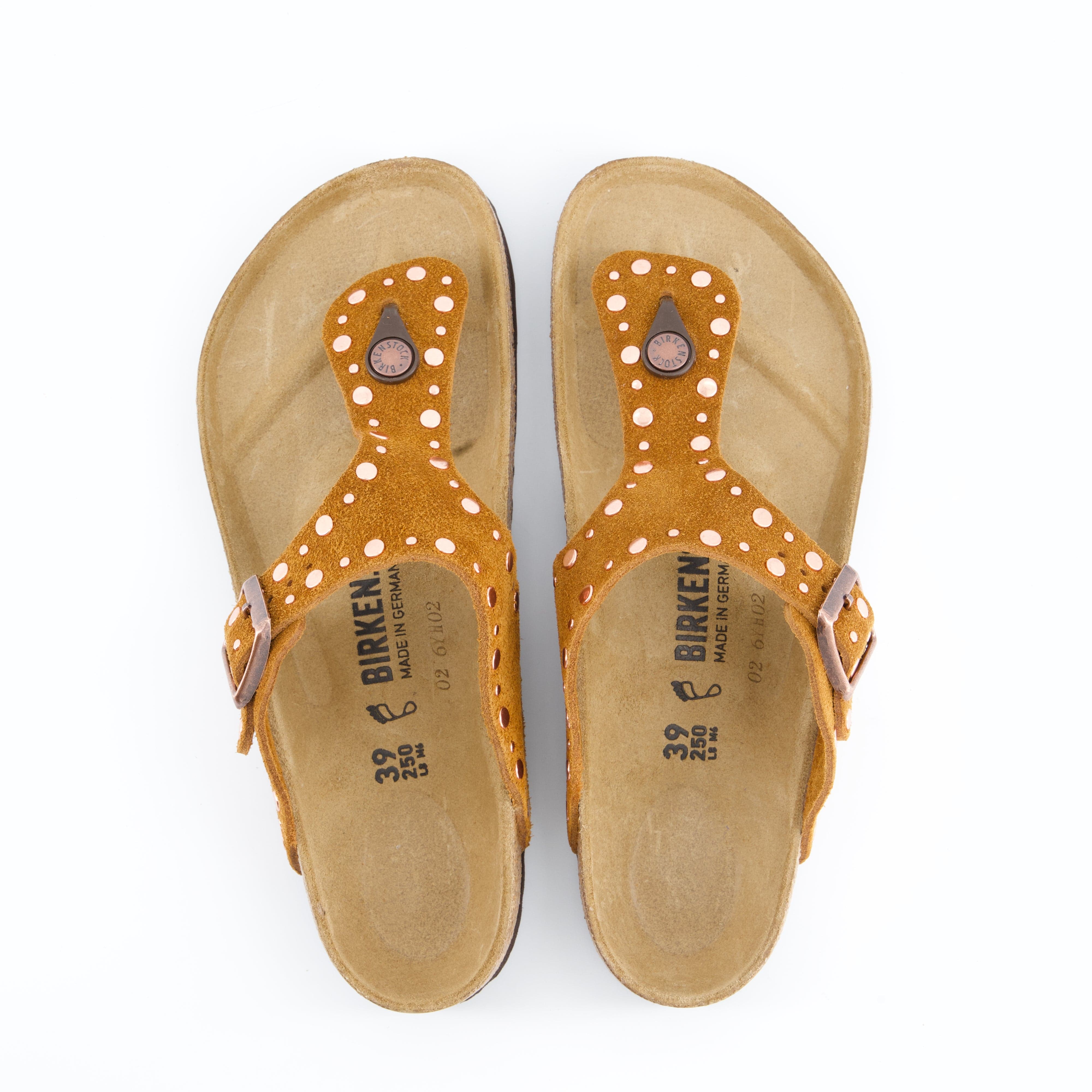 BIRKENSTOCK Damenschuhe - Pantoffel Pantoffel Gizeh Rivet Suede Leather