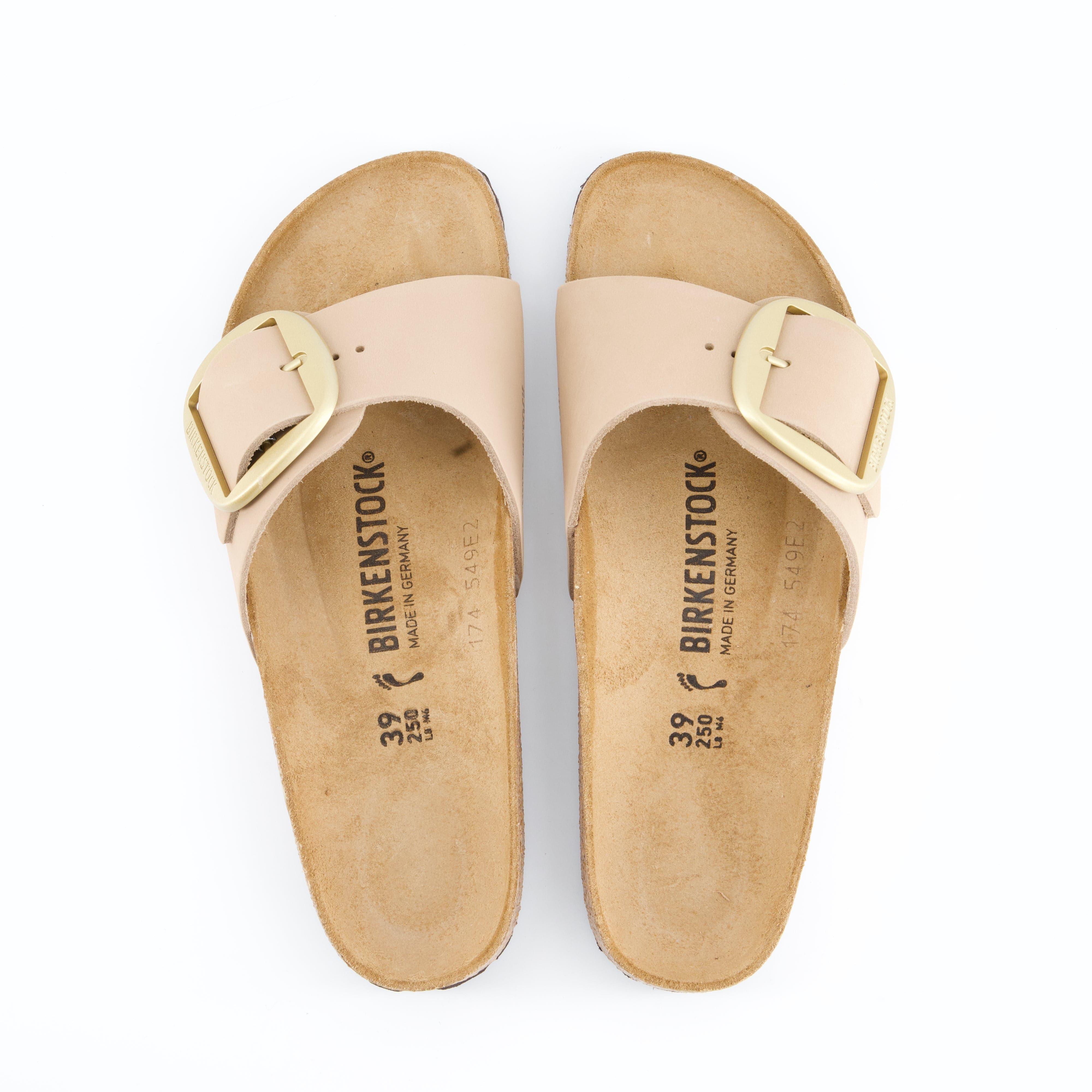 BIRKENSTOCK Damenschuhe - Pantoffel Pantoffel Madrid Big Buckle Natural Leather Nubuck