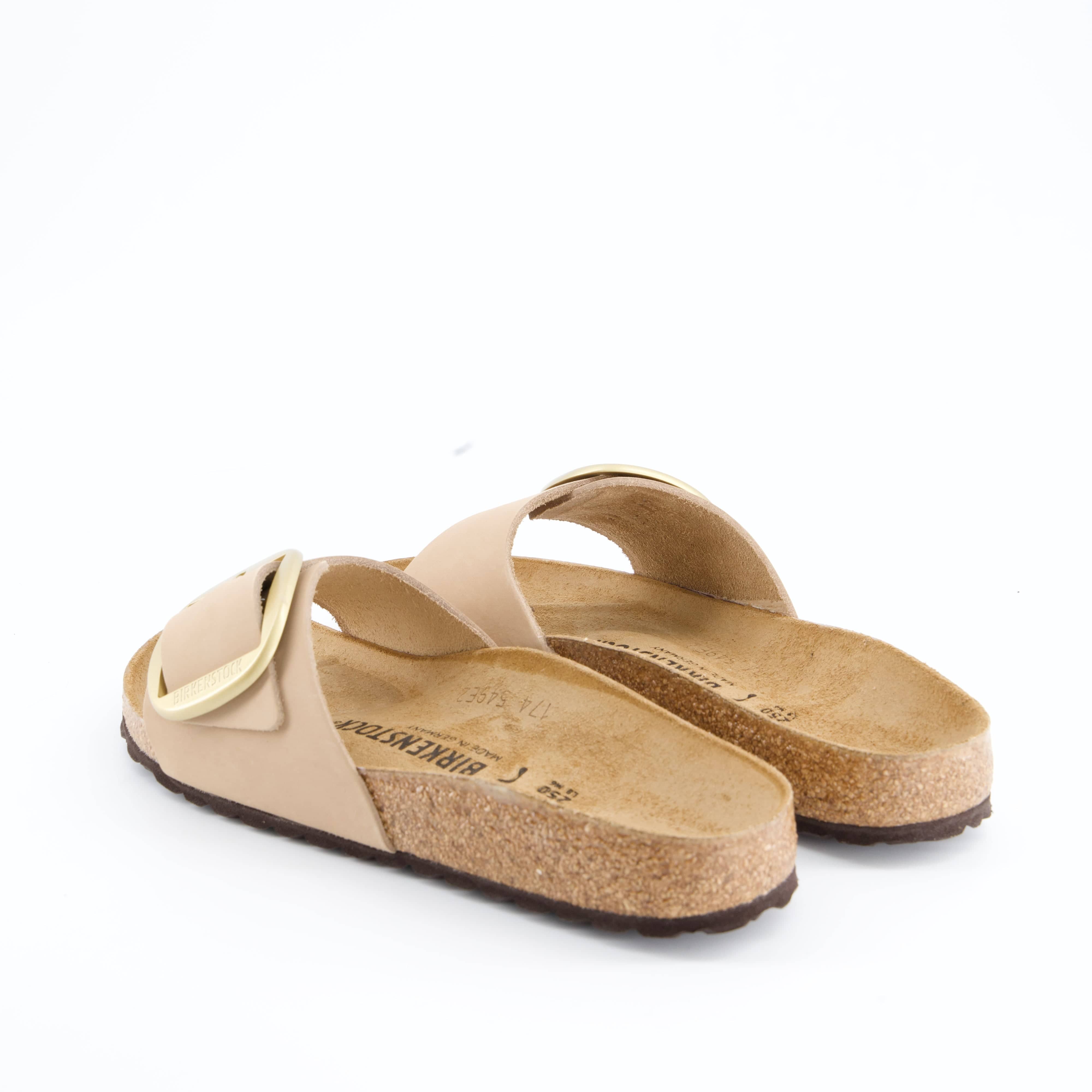 BIRKENSTOCK Damenschuhe - Pantoffel Pantoffel Madrid Big Buckle Natural Leather Nubuck