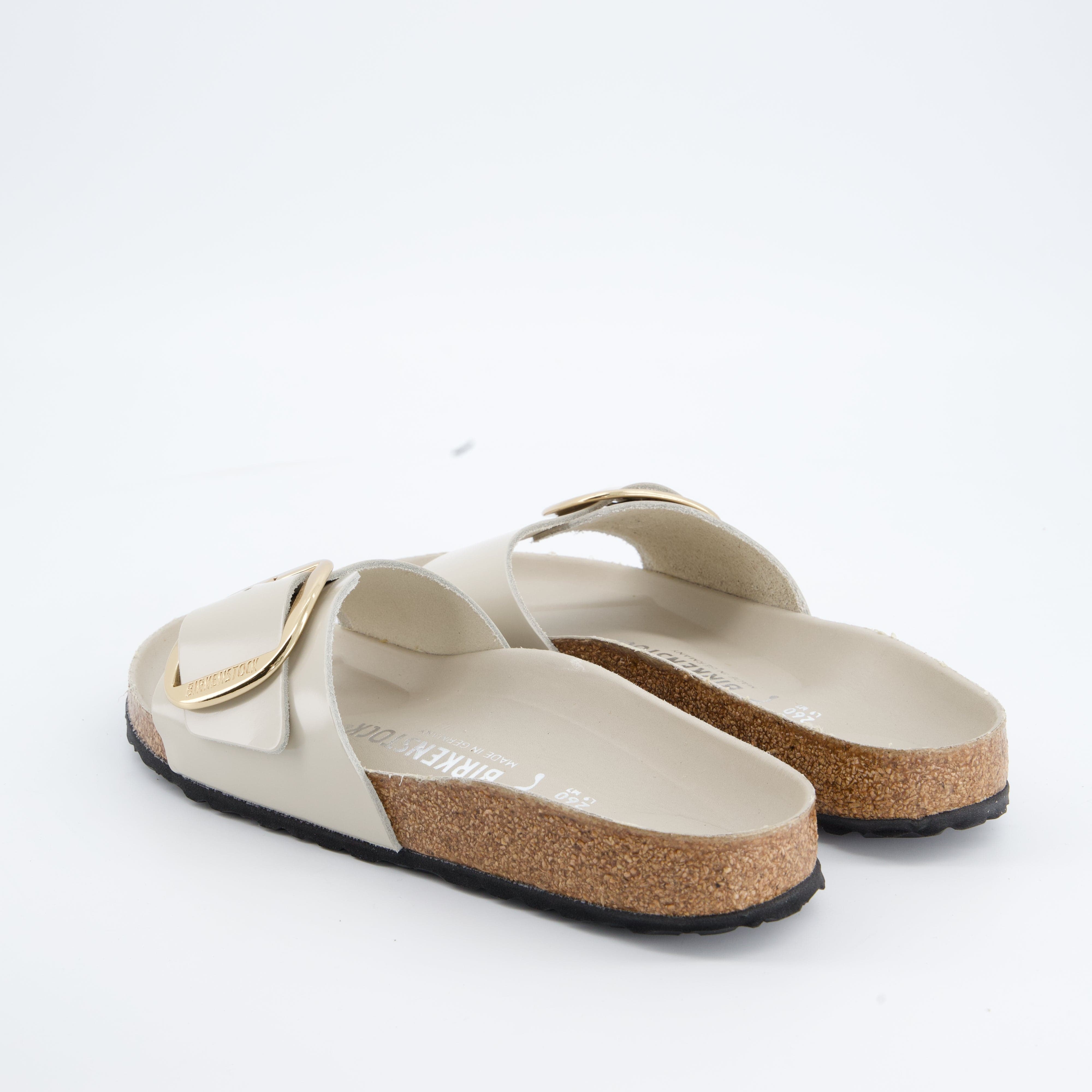 BIRKENSTOCK Damenschuhe - Pantoffel Pantoffel Madrid Big Buckle Natural Leather Patent